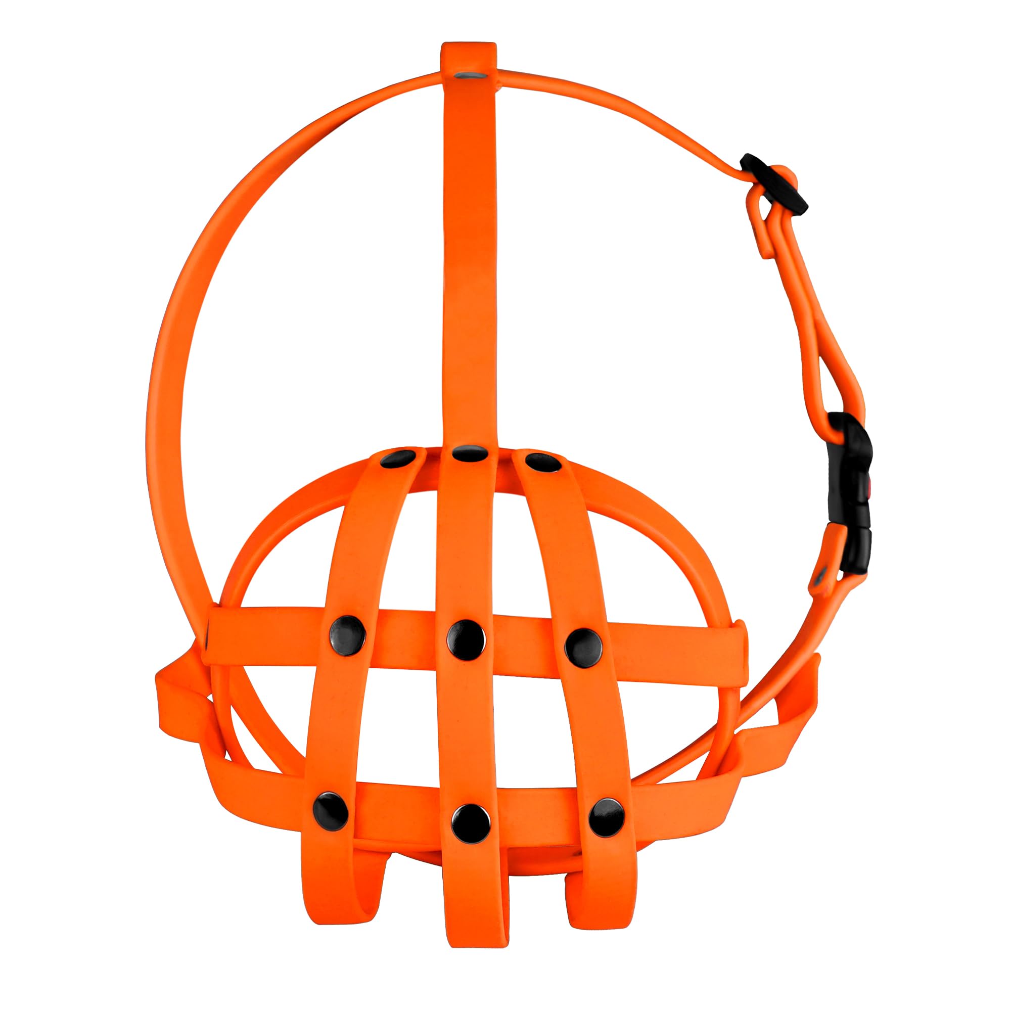 Bronzedog French Bulldog Muzzle Short Snout Dog Mask Prevent Biting For Small Dogs (Orange)
