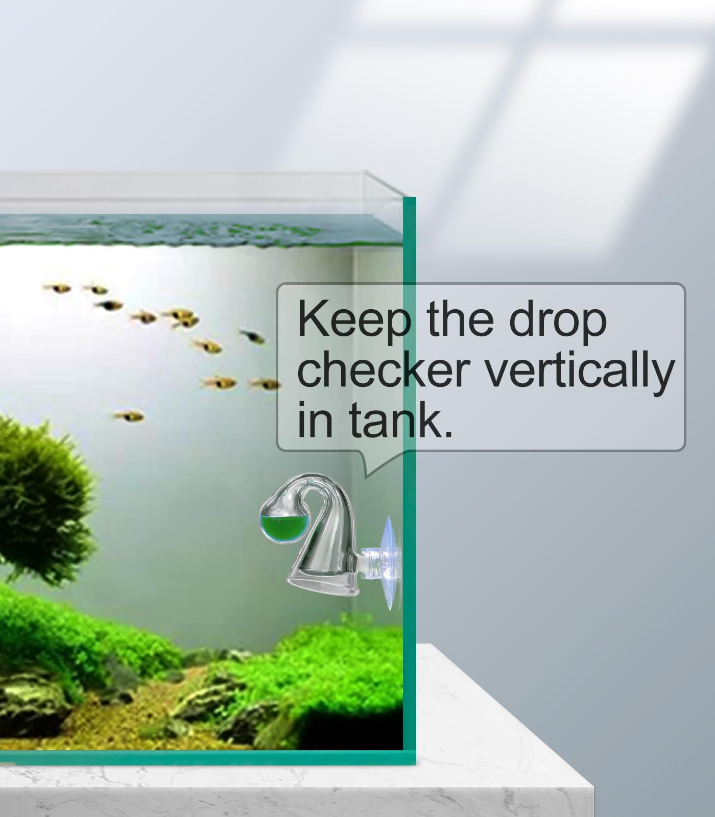 Clscea Aquatic Co2 Glass Drop Checker Without Solution
