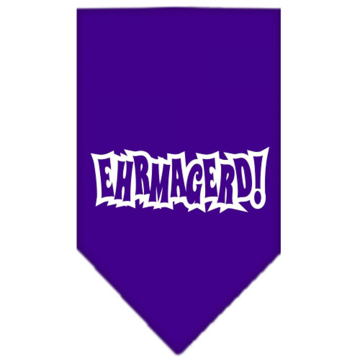 Pet and Dog Bandana Screen Printed, Ehrmagerd! Purple Small