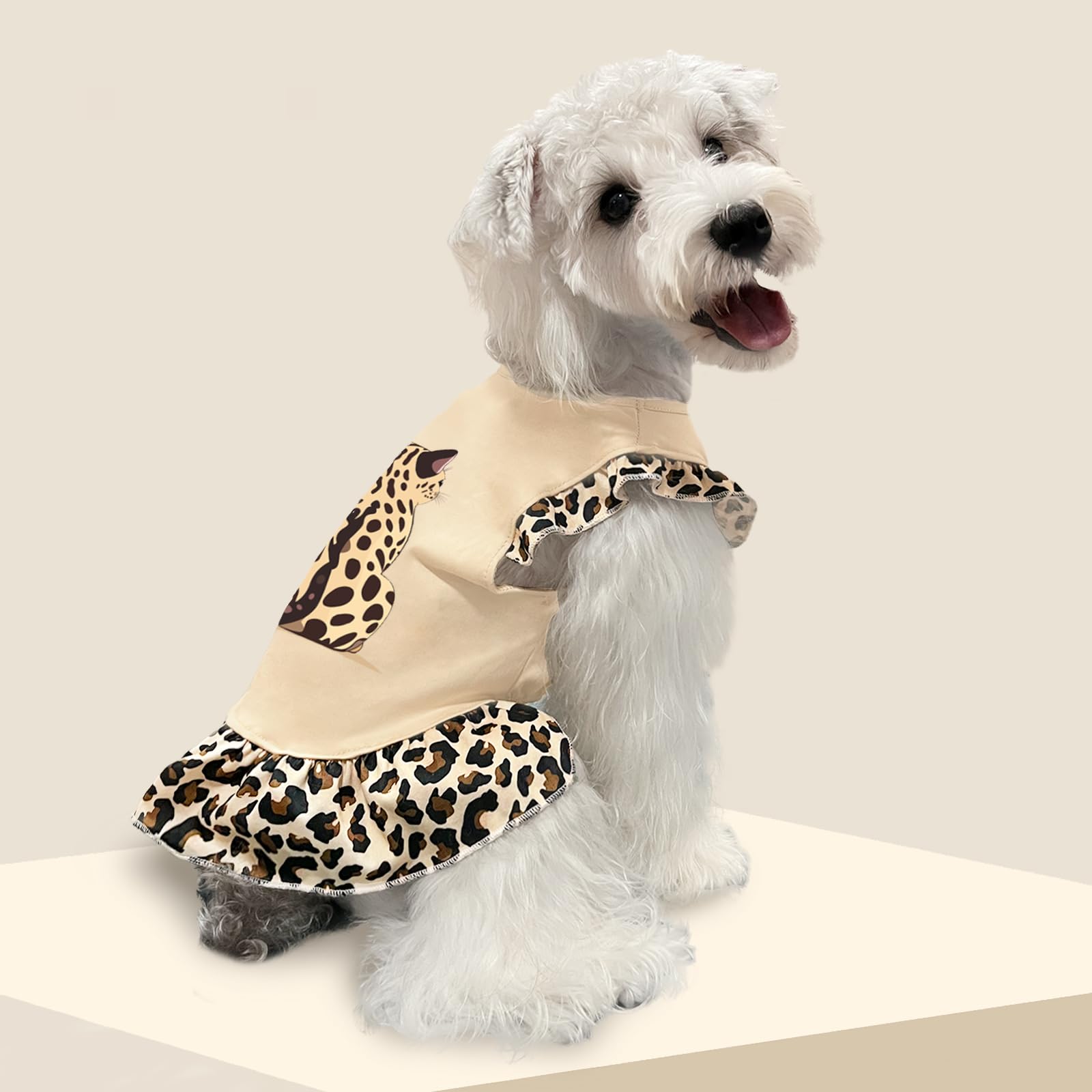 Xpudac 4 Pack Dog Dresses Cute Printed Puppy Clothes For Small Dogs Girl Chihuahua Doggie Outfits Tank Top Vest Dresses Cat Appa