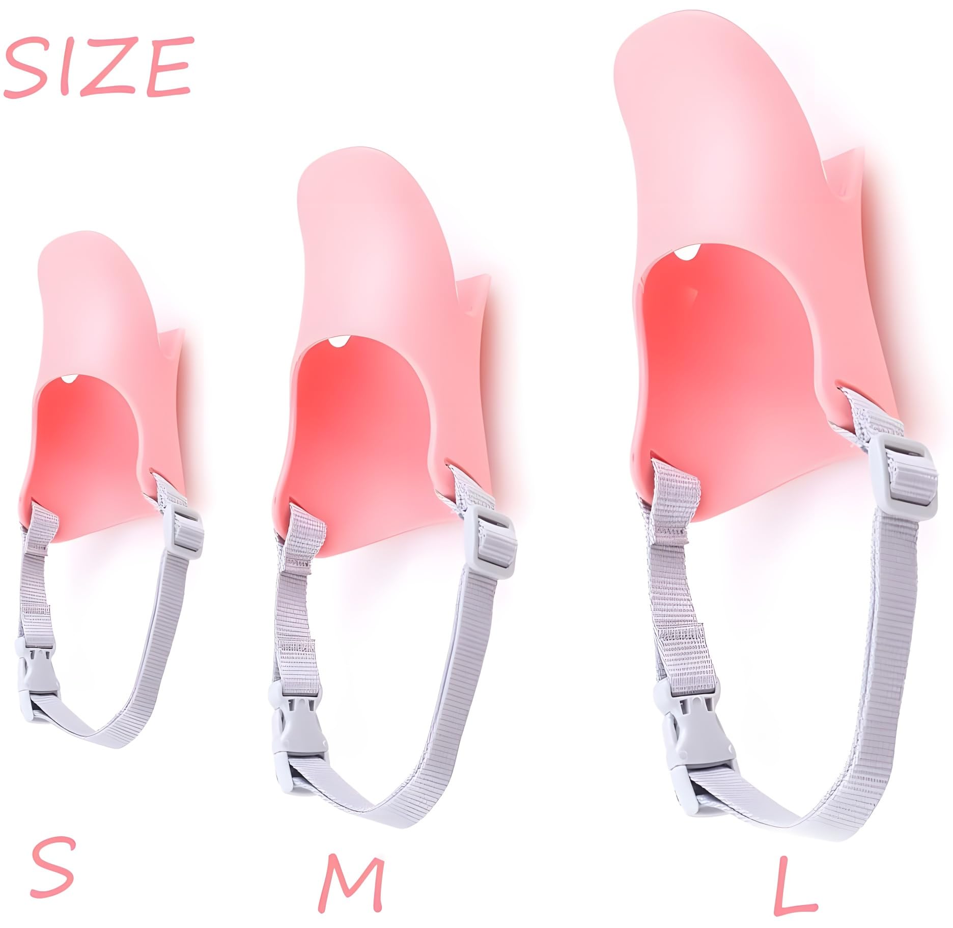 Anti Bite Duck Mouth Shape Dog Mouth Covers Anti-Called Muzzle Masks Pet Mouth Set Bite-Proof Silicone Material (Pink, S)
