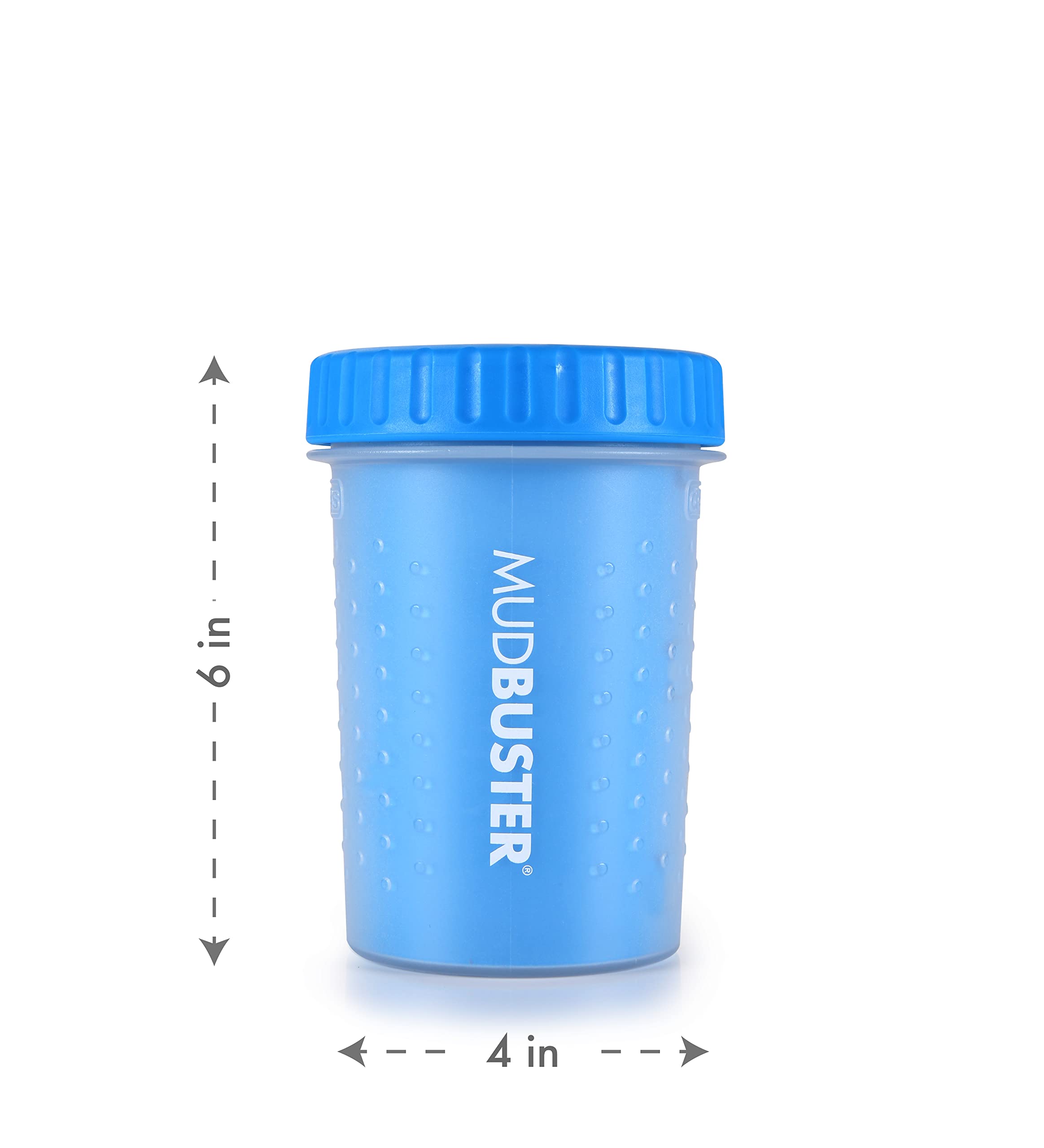 Dexas Mudbuster Portable Dog Paw Washer/Paw Cleaner, Medium, Pro Blue