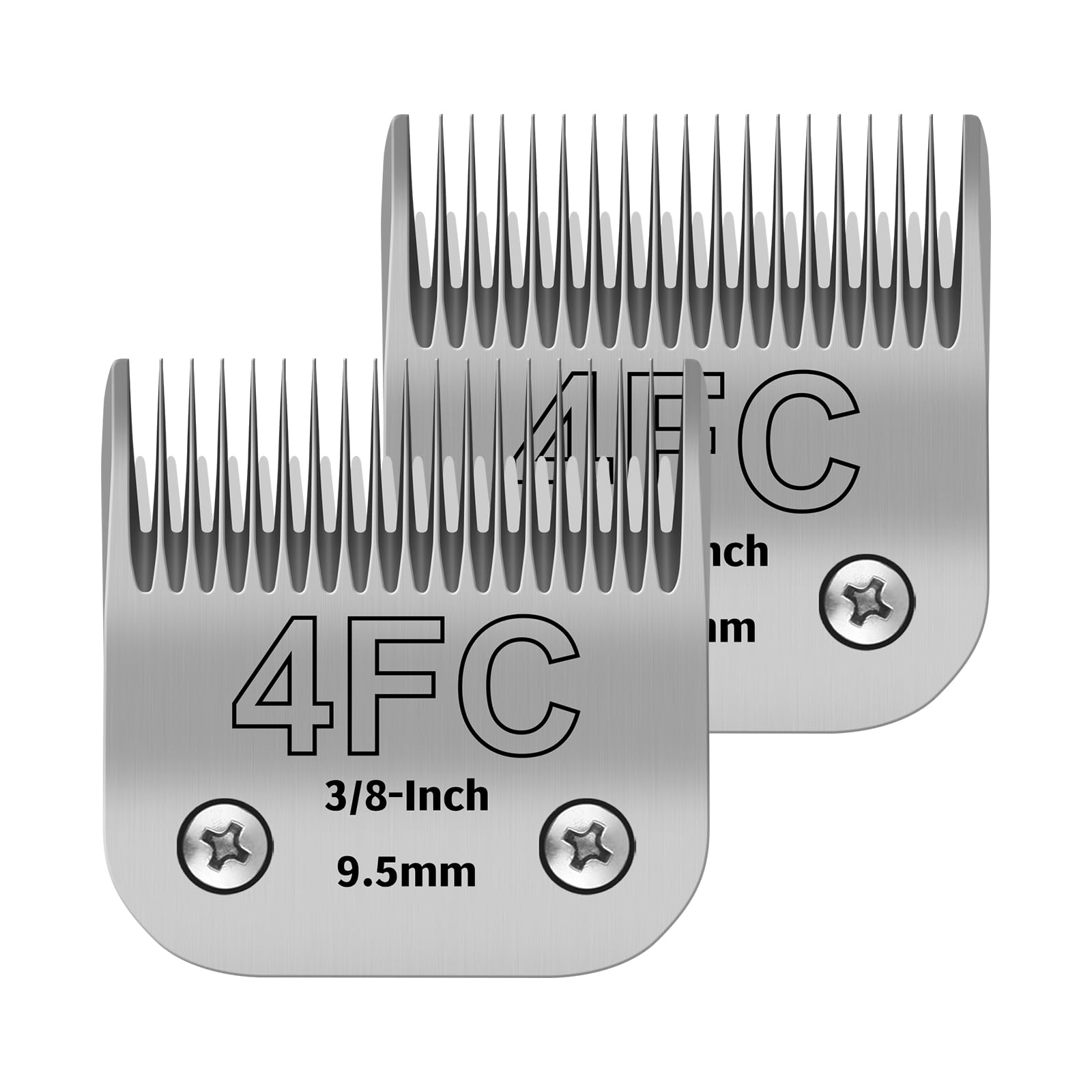 4FC Pet Dog Grooming Detachable Ceramic Blades Kit,Compatible with Andis,Oster A5,Wahl KM10 Clippers,Cut Length 3/8''(9.5mm) -2 
