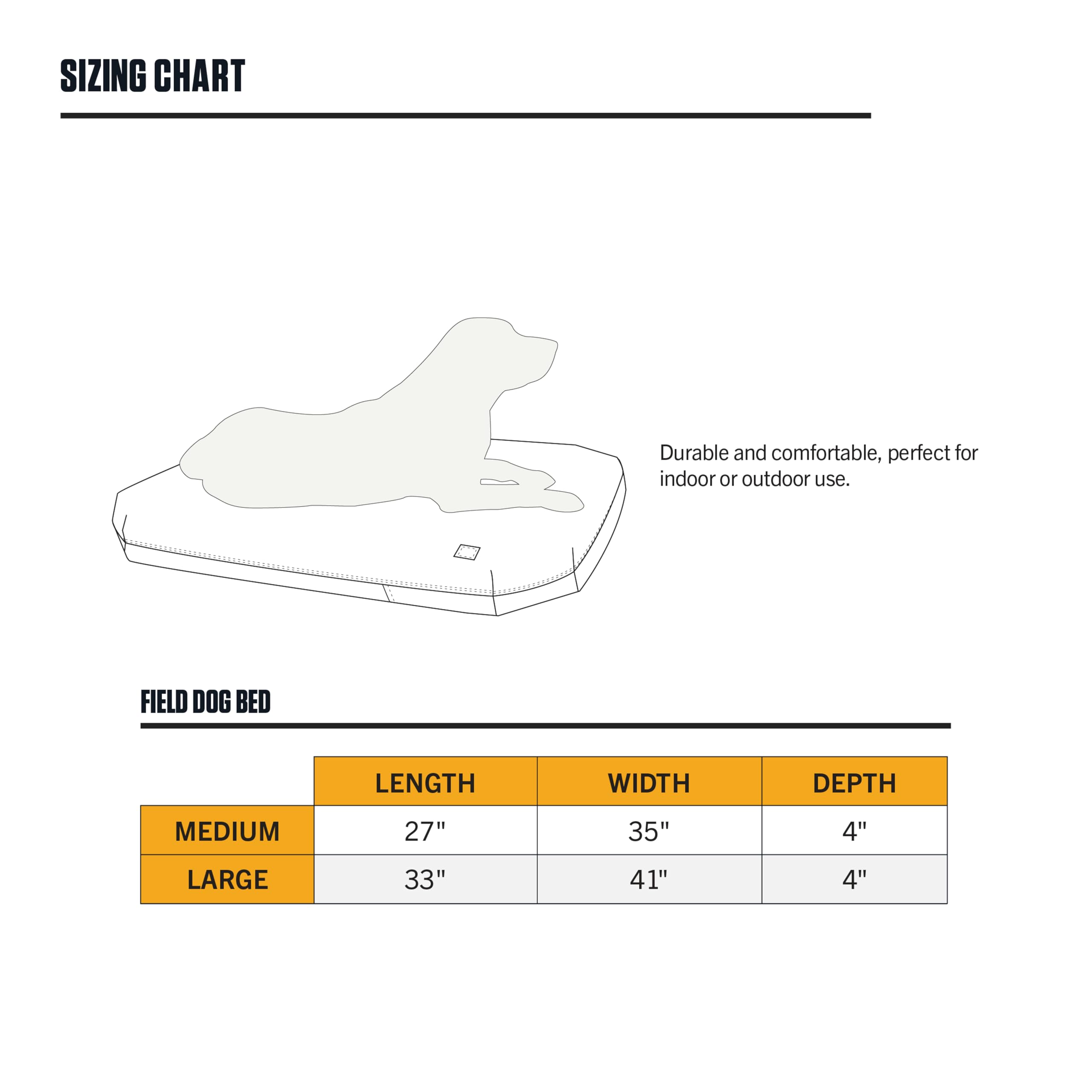 Carhartt Dog Bed - Durable Water Repellent Nylon, Triple-Stitched, Large, Carhartt Brown, Model P000049620104