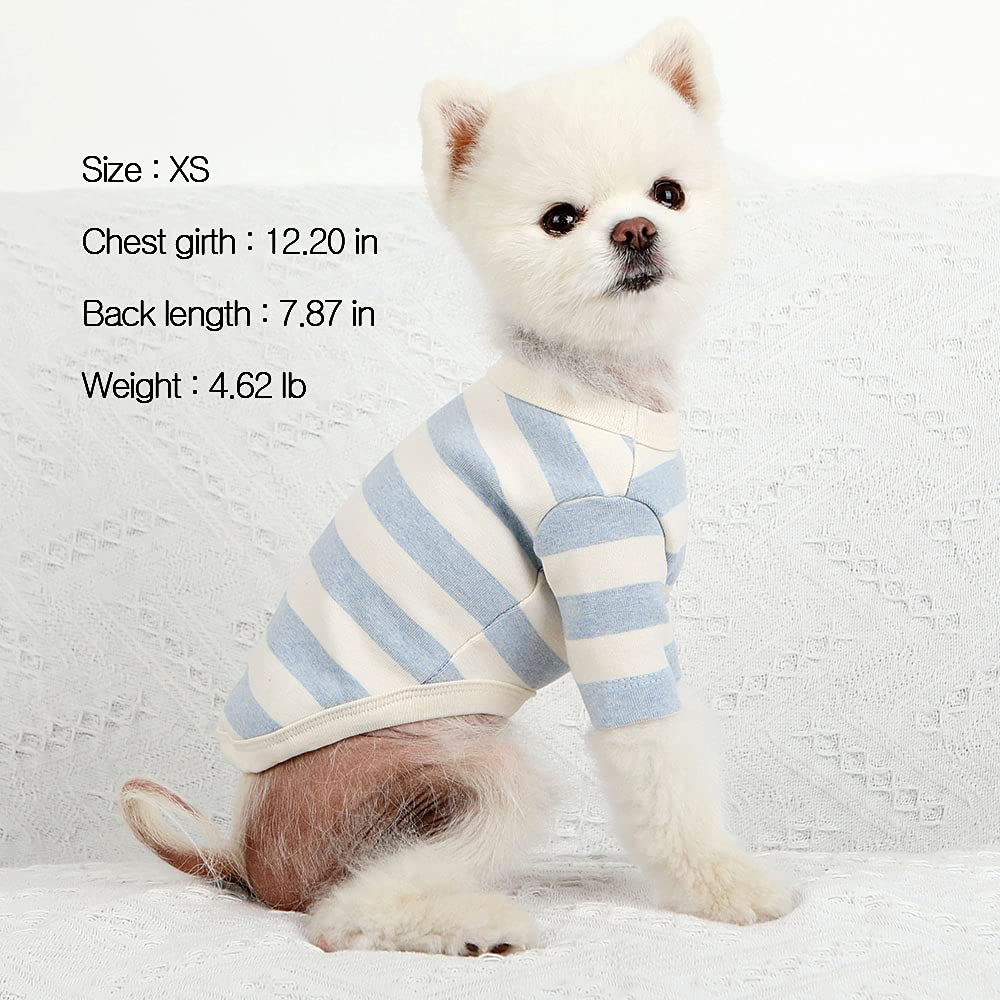 Lucky Petter Dog Cotton Shirts For Small And Large Dogs Rugby Striped T-Shirts Soft Breathable Dog Shirt Pet Clothes (Large, Ivo