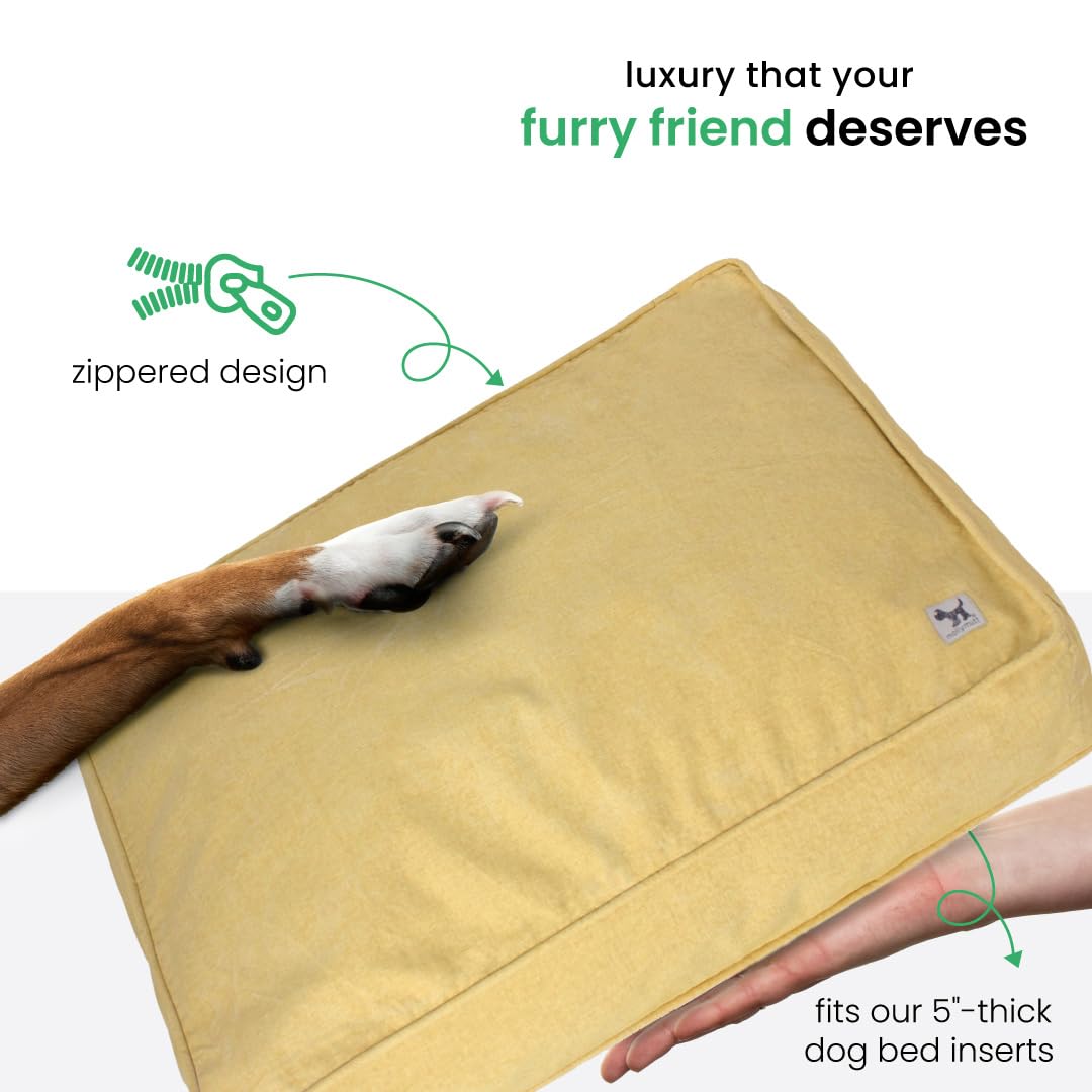 Molly Mutt Elysium Dog Bed Duvet Cover, Gots-Certified 100% Cotton Canvas Cover For Dog, Puppy, Or Cat Bed, Durable, Washable, A