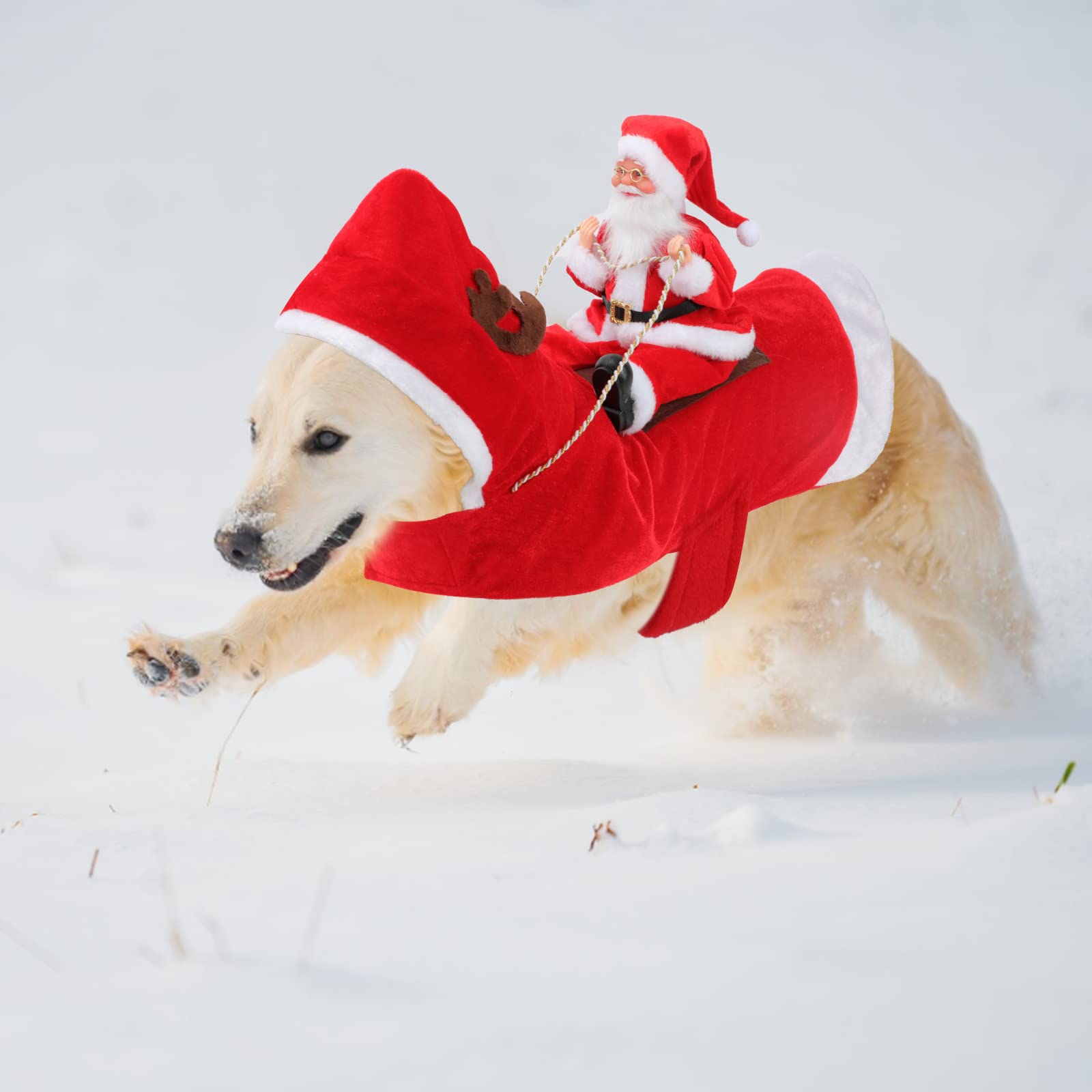 Bwogue Santa Dog Costume Christmas Costume For Dogs, Adjustable Size, Breathable Material, Great Gift For Small Medium Large Dog