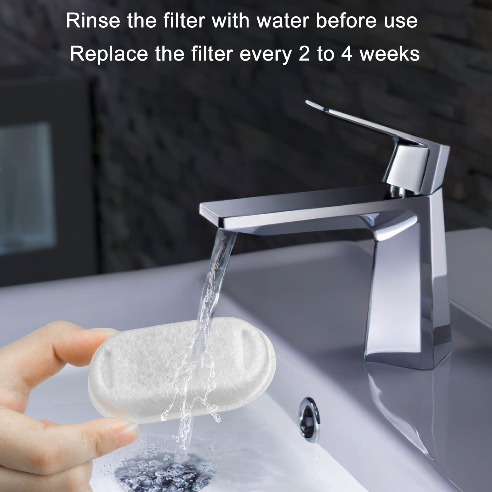 Vekonn Cat Fountain Replacement Filter For 3.2L Stainless Steel Cat Water Fountain (4+4)