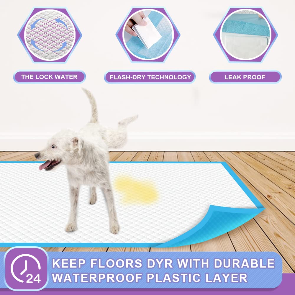 Immcute Puppy Pee Pads 22'X23'-150 Count | Dog Pee Training Pads Super Absorbent & Leak-Proof | Disposable Pet Piddle And Potty Pads For Puppies | Dogs | Doggie| Cats | Rabbits