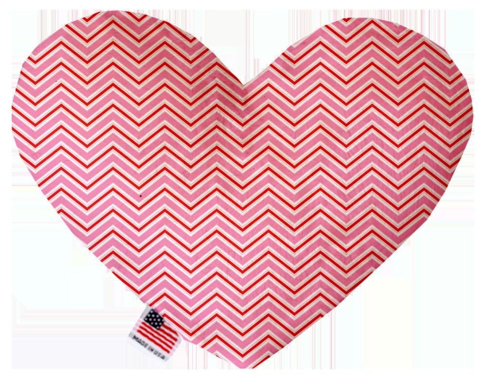 Pet and Dog Plush Heart or Bone Toy, &quot;Christmas Patterns Group&quot; (Available in different sizes, and 11 different pattern options!) Red Buffalo Check 8&quot; Plush Heart