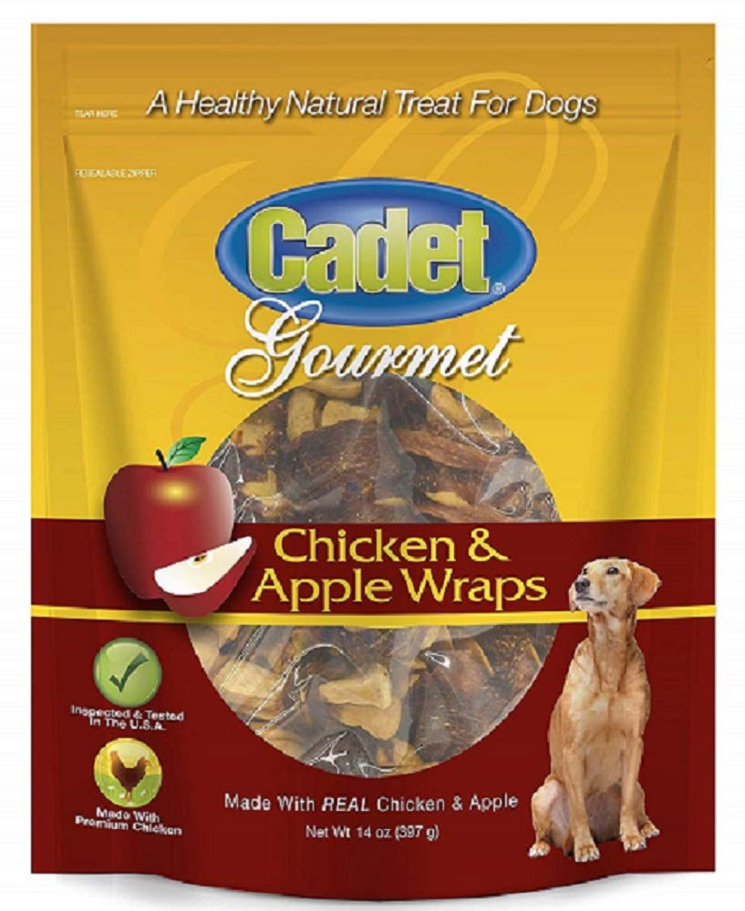 Cadet C07209 14 Oz Apple & Chicken Wrap Dog Treats - Quantity 66