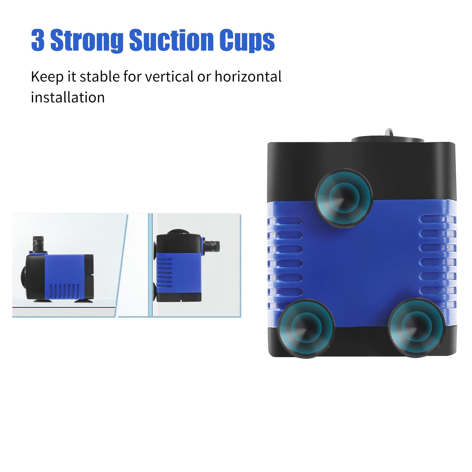 Aquaneat 2Pcs Submersible Water Pump, 80Gph Fountain Pump, Small Water Pump, Aquarium Pump For Fish Tank, Outdoor Water Fountain, Hydroponics, Pond