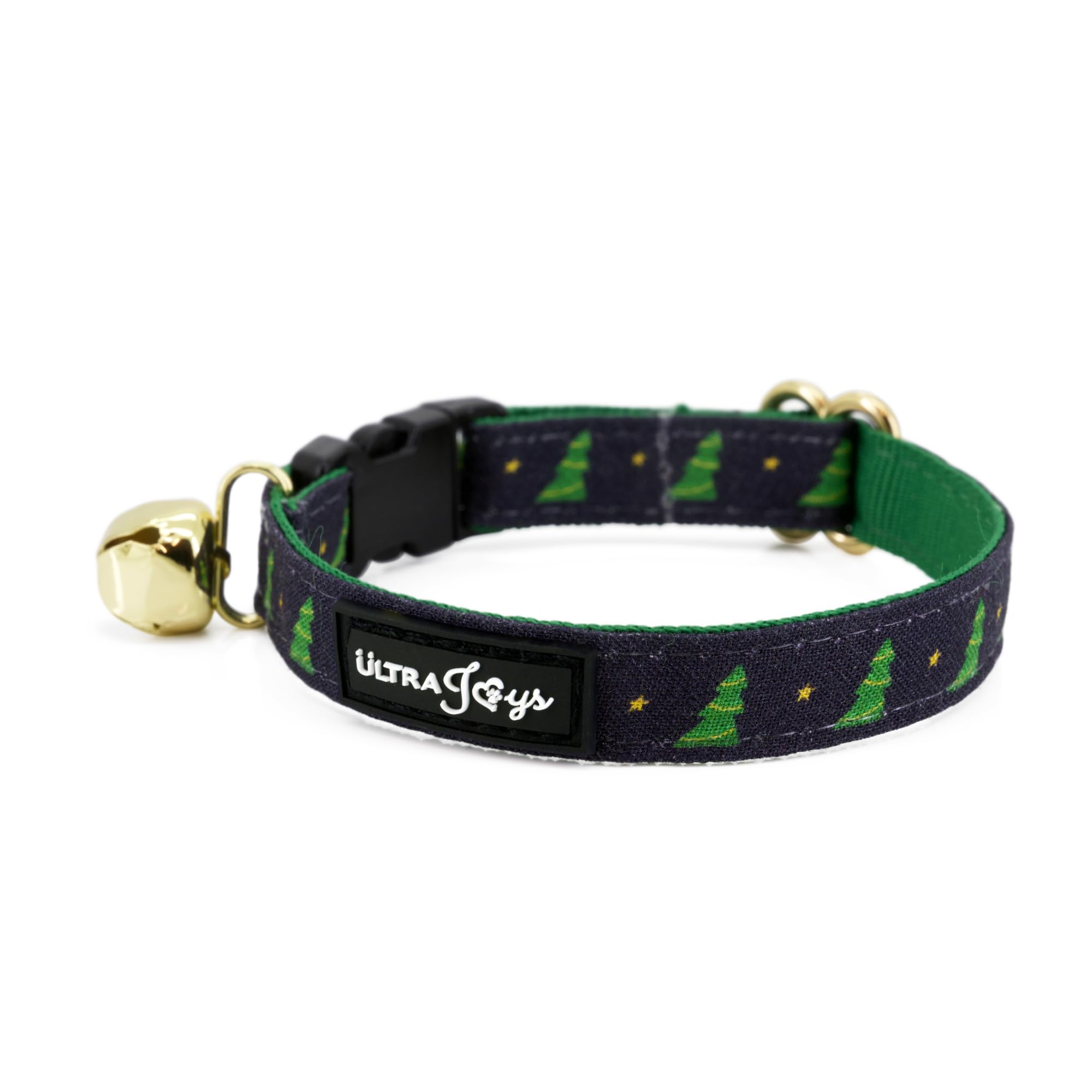 Ultra Joys Cat Collar With Bells - Breakaway For Kittens & Cats - Christmas Tree Small