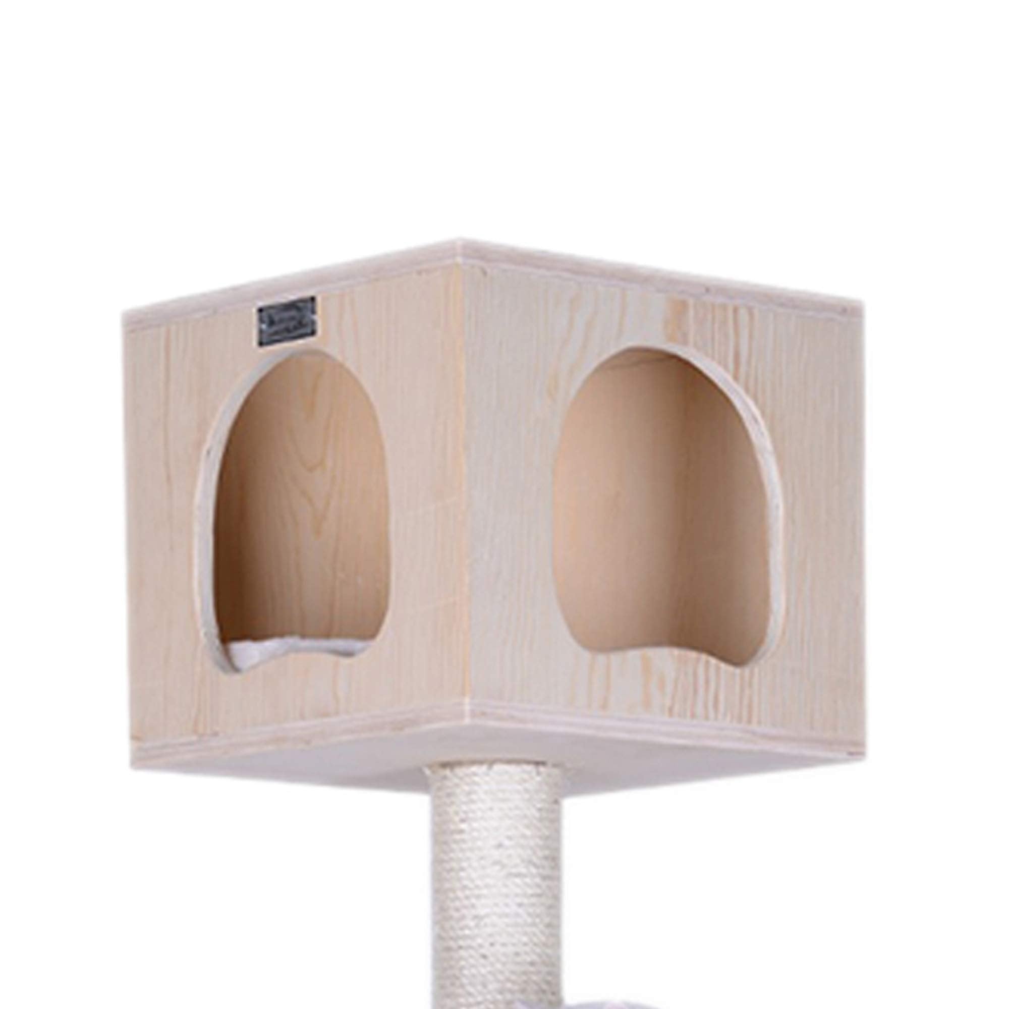 Armarkat Premium Pinus Sylvestris Wood Cat Tree Condo Scratching Post Kitty Furniture Tall Sturdy Light Wood And Sisal Rope, Pine, 36 In (S8502)