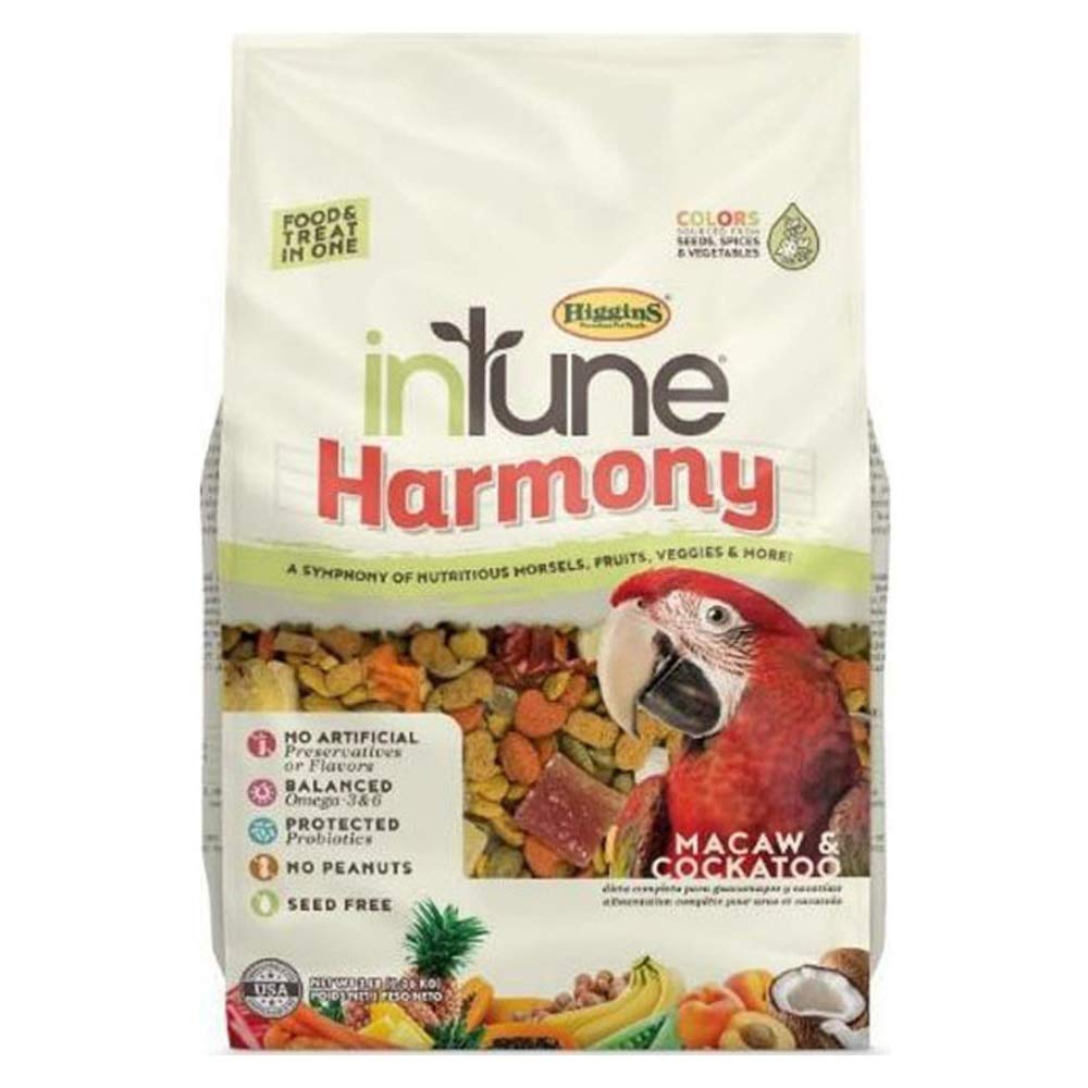 Intune Higgins Harmony Macaw and Cockatoo Food 3Lb, Multicolor (038217)