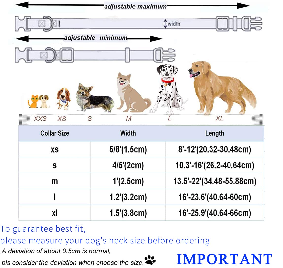 Dogwong Cotton Dog Collar With Bow, Purple Pet Collar Durable Adjustable Puppy Dog Collar For Small Medium Large Dogs
