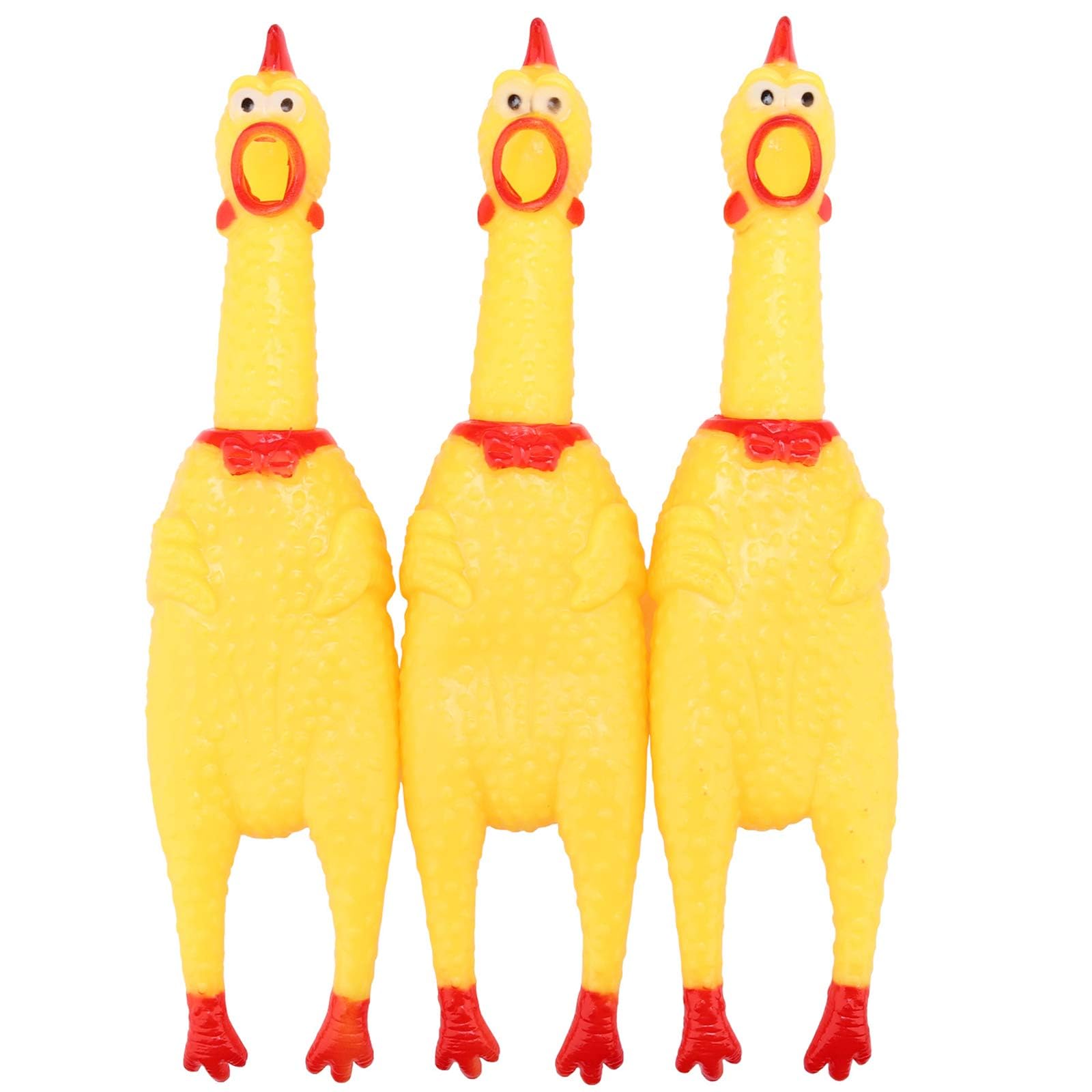 LEGEND SANDY Screaming Chicken Dog Toys,Yellow Rubber Squaking Chicken Toy Novelty and Durable Rubber Chicken for Dogs,Rubber Ch