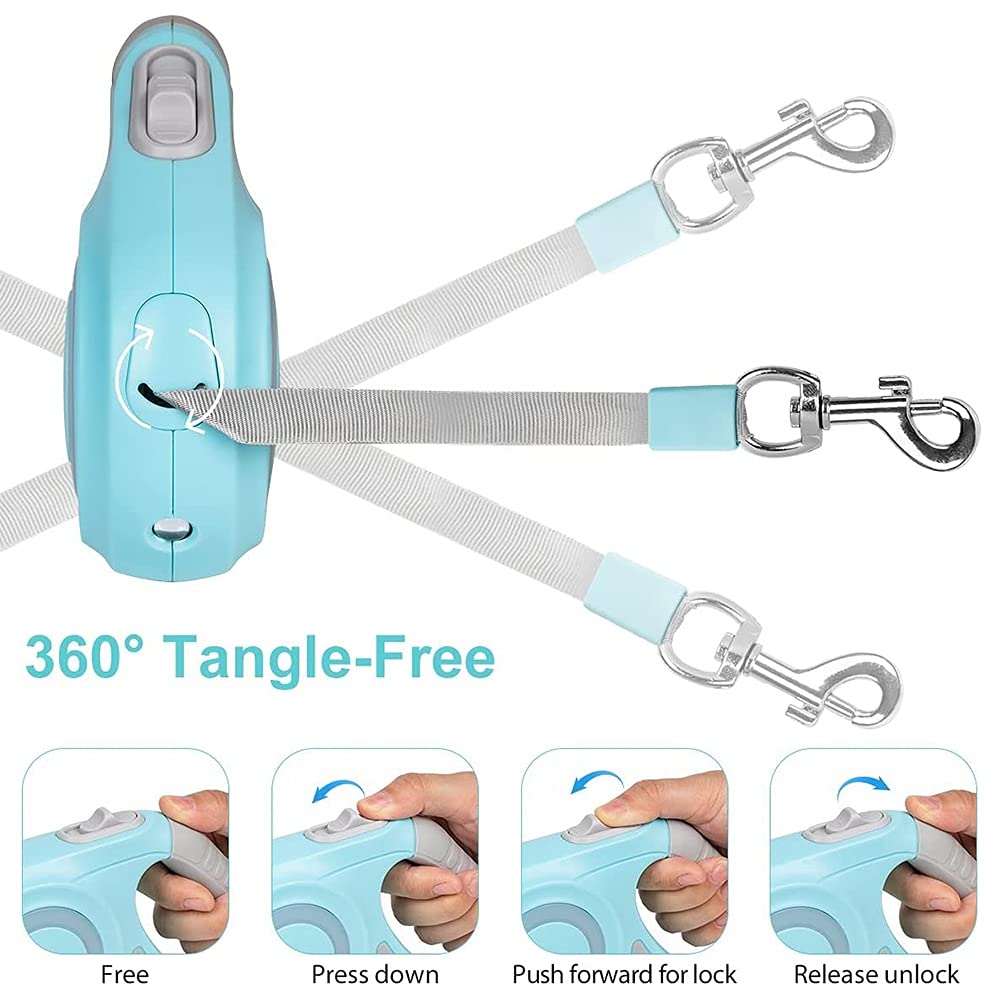 Green Luminous Automatic Retractable Dog Leash With Flashlight And Safety Led For Night Walks & Ultimate Freedom Retractable Dog