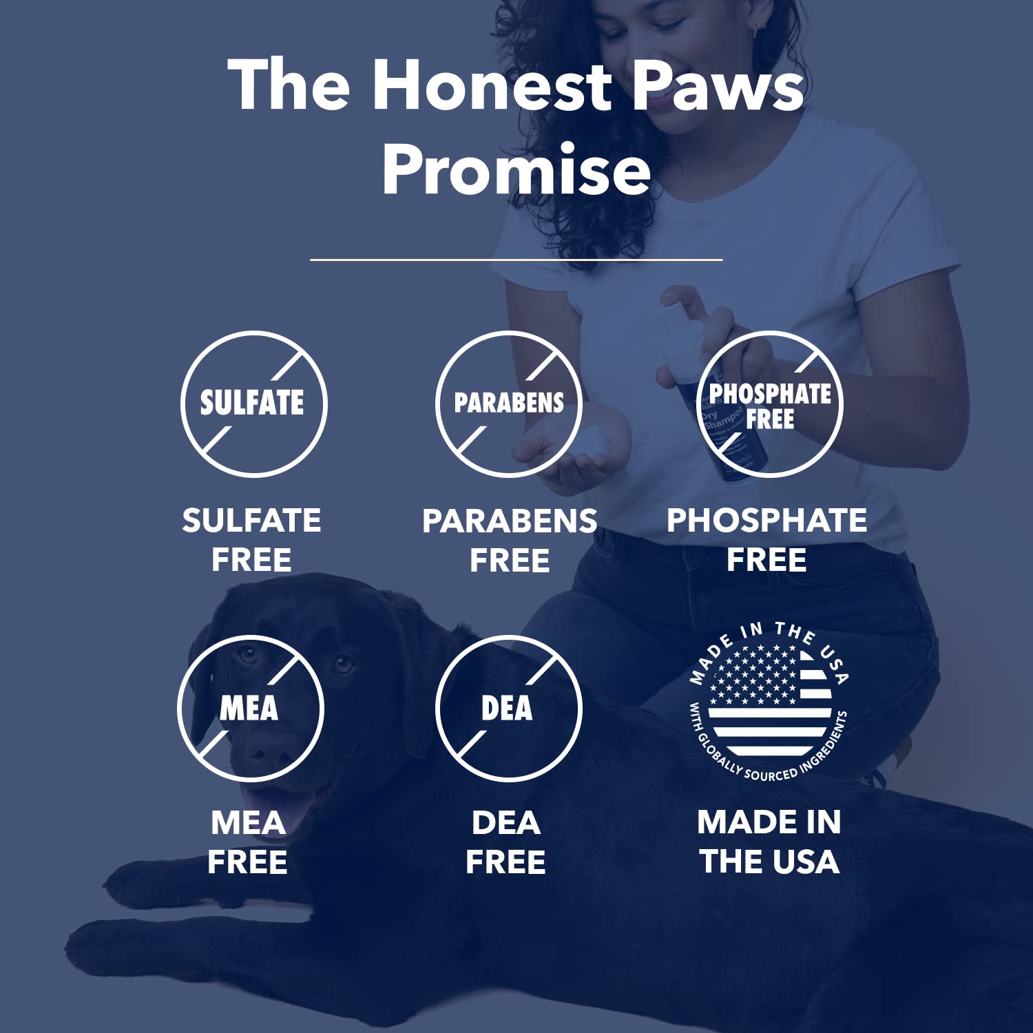 Honest Paws Dog Dry Shampoo - Waterless No Rinse Foaming Formula Reducing Itch Cleanse Hydrate Nourish Dry Skin And Smelly Coat Help Decrease Odor Shedding And Allergies - Oatmeal & Lavender - 6.3 Oz