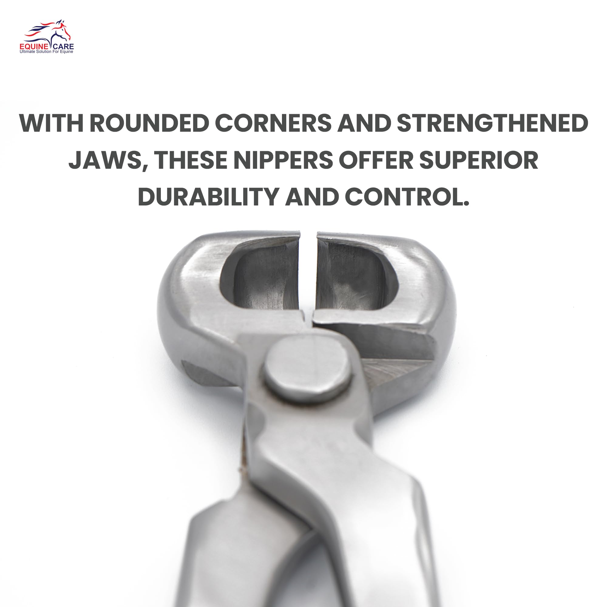 Equine Care Half Round Hoof Nipper 12'' Premium Chrome Vanadium Steel, Sharp Blades, Ergonomic Grip | Rust-Resistant Professiona