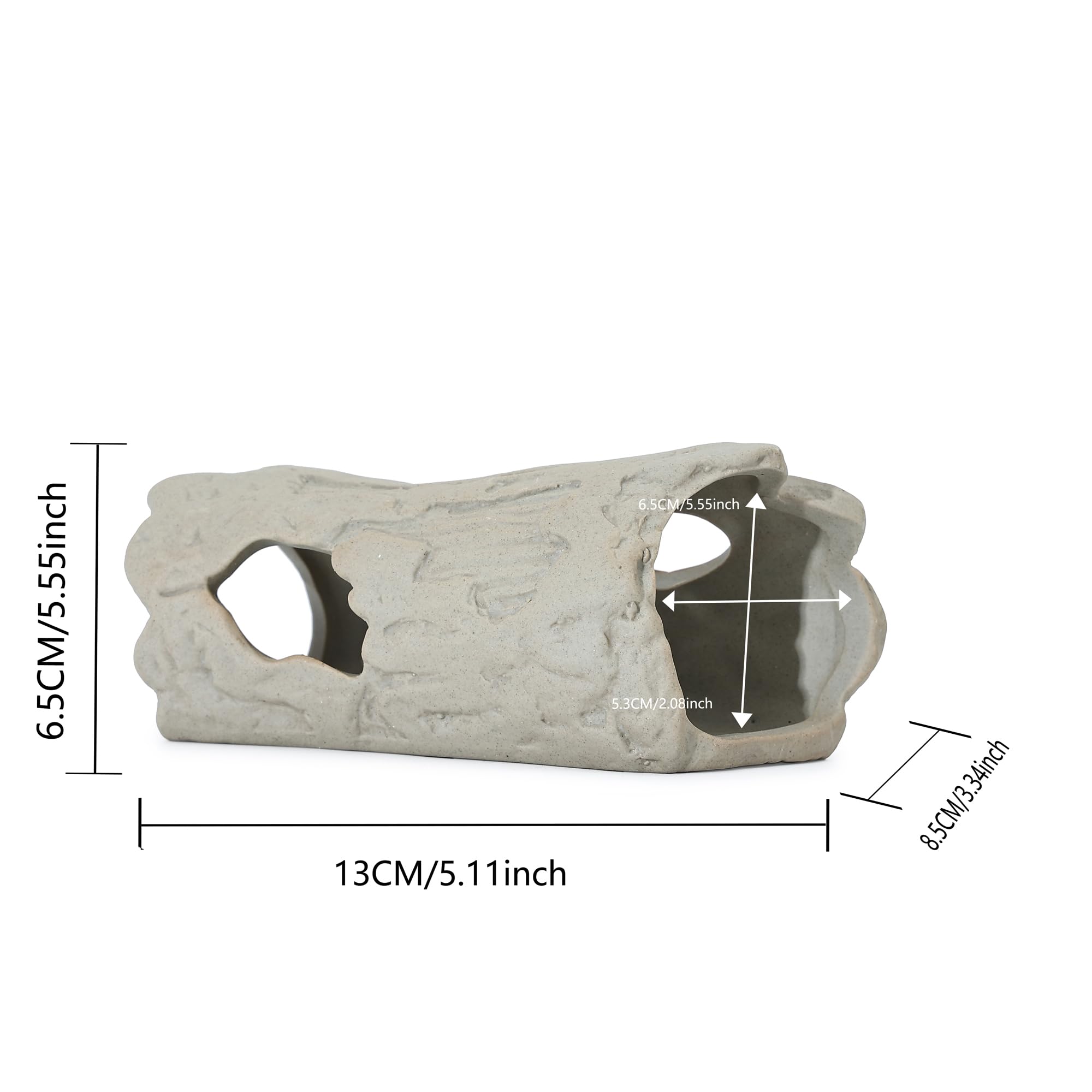 Alegi Aquarium Rock Smooth Cave Decor For Shrimp Cichlid Hiding Breeding Betta Tunnel Decorations