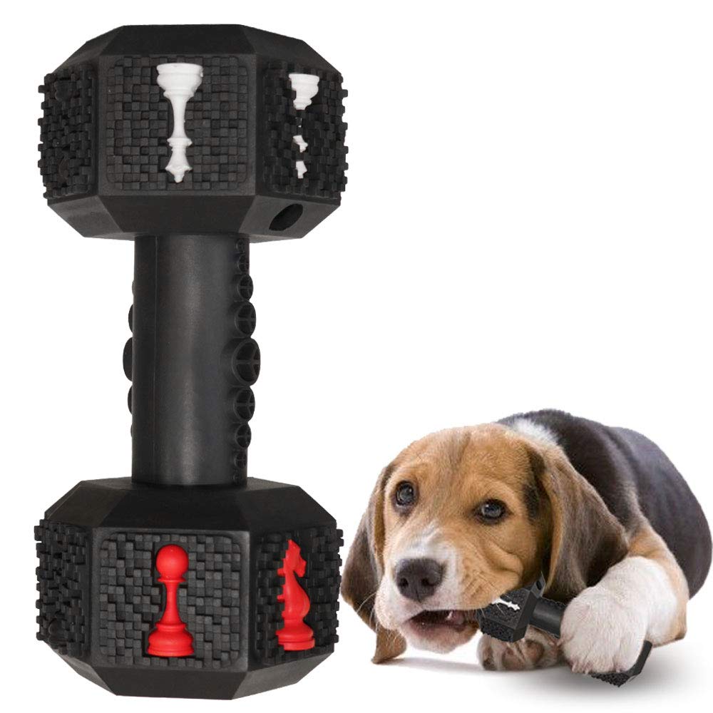 Jomilly Dog Chew Toys for Aggressive Chewers Indestructible Dog Toys Tough Natural Rubber Dumbbell Toy for Small Medium Large Do