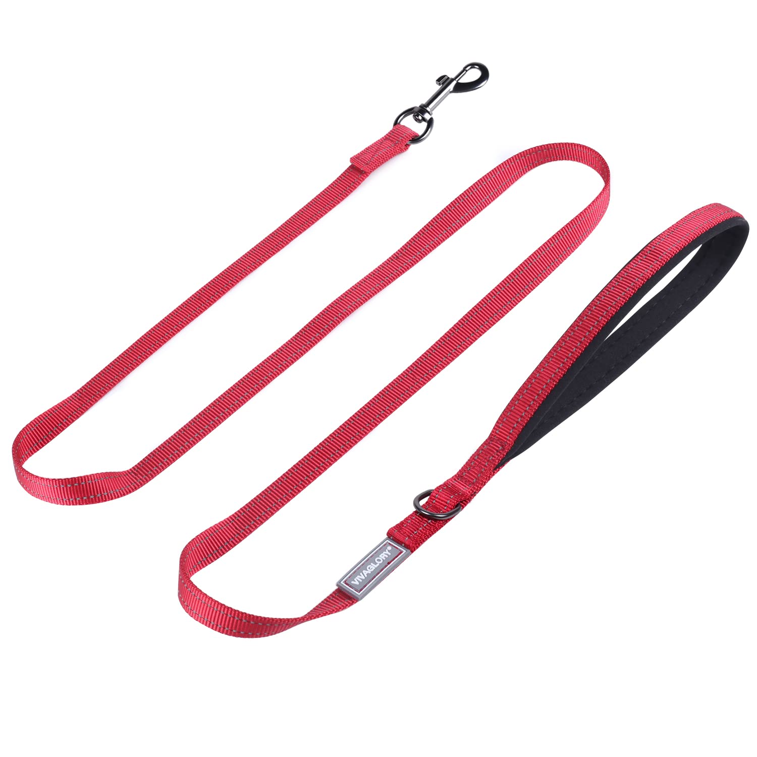 VIVAGLORY Dog Leash with Comfortable Neoprene Padded Handle, Heavy Duty Walking Leash for Small & Medium Dogs