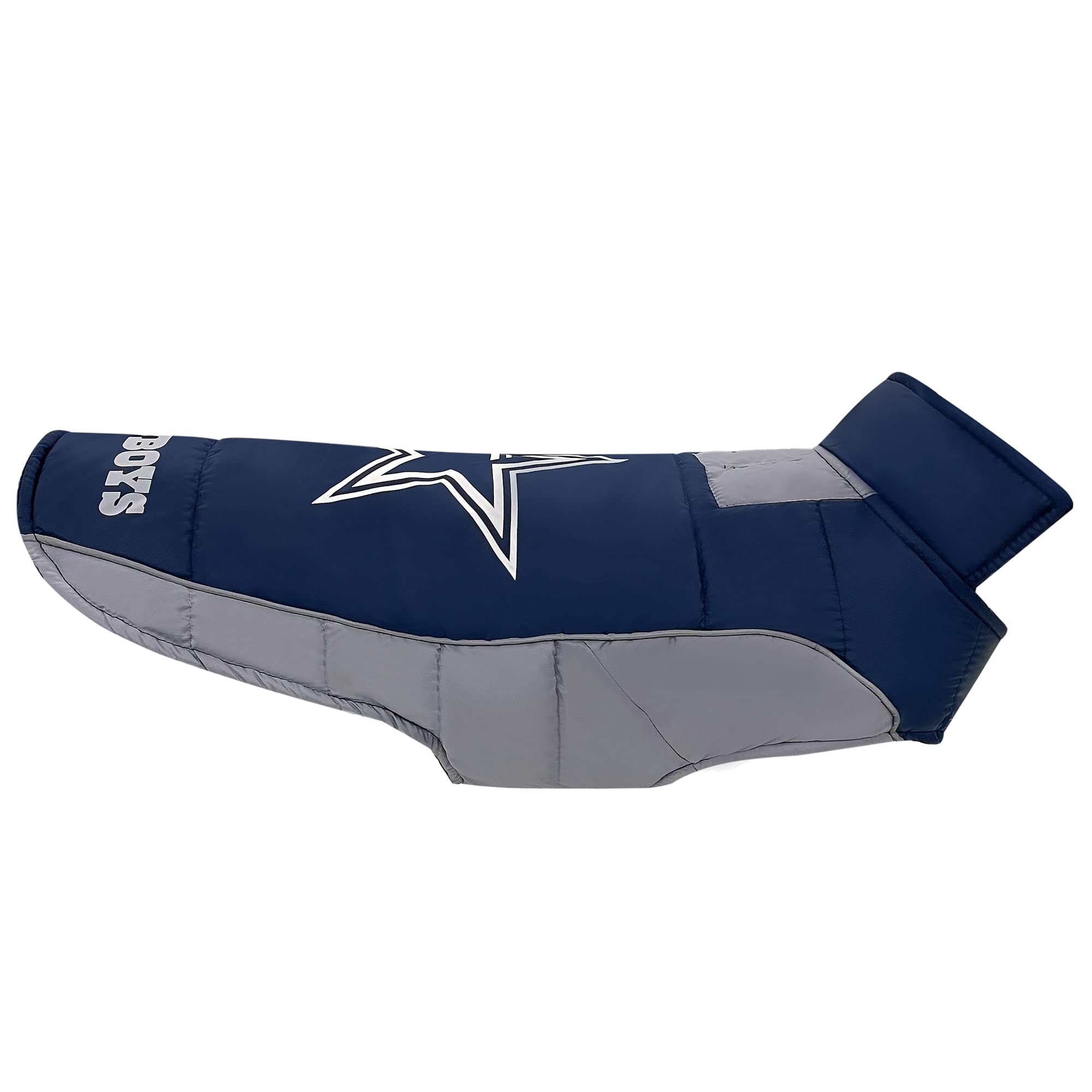 Nfl Dallas Cowboys Puffer Vest For Dogs & Cats, Size Large. Warm, Cozy, And Waterproof Dog Coat, For Small And Large Dogs/Cats.