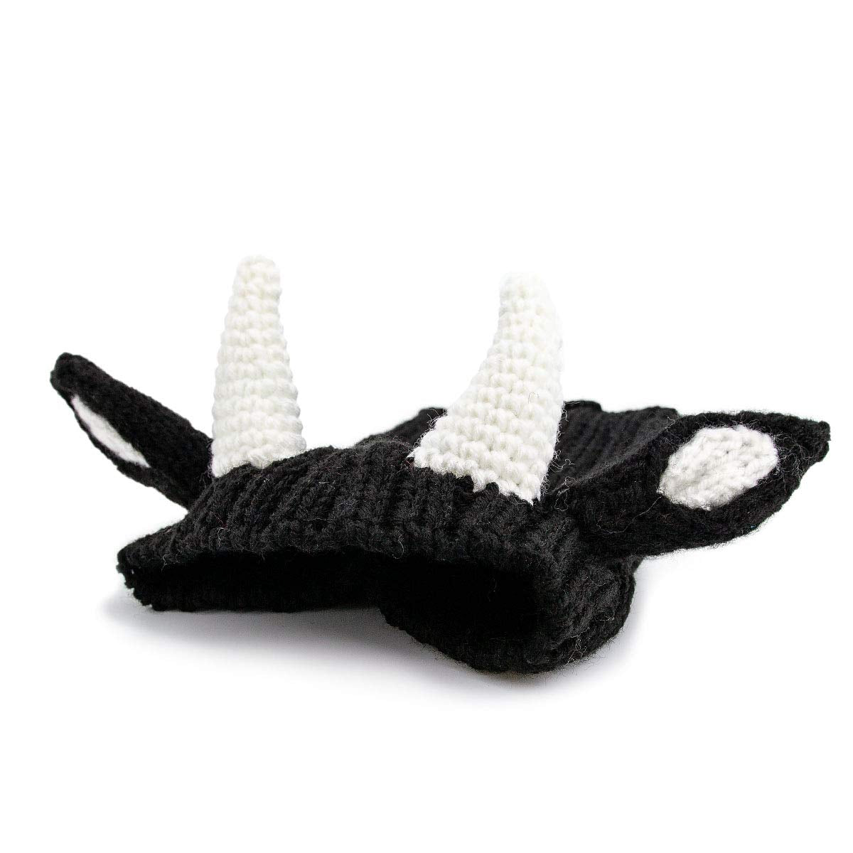 Zoo Snoods Bull Costume - Large Warm Knit Cow Dog Snood Wrap for Pets, Neck & Ear Cover for Halloween & Winter