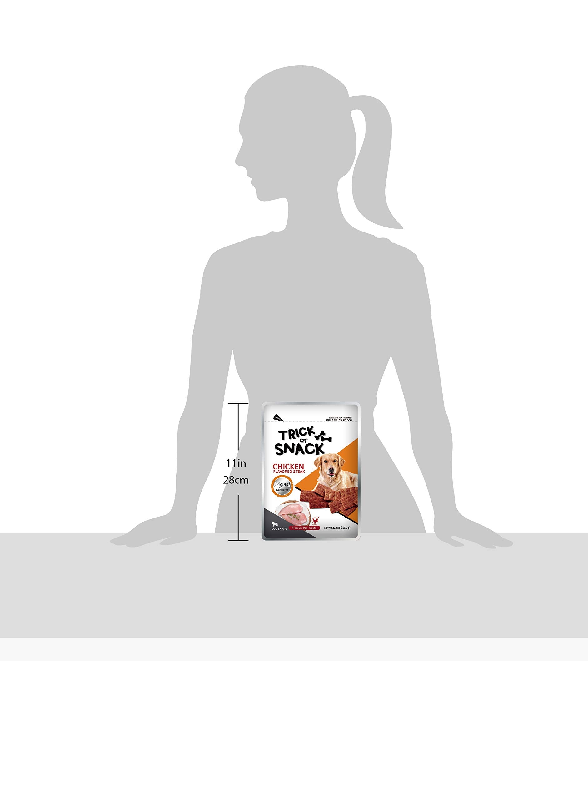 TRICK OR SNACK Premium 1lb Dog Jerky Treats | Dog Training | Dog Walking | Natural Grillers | Healthy Smoked Beef Chicken Salmon