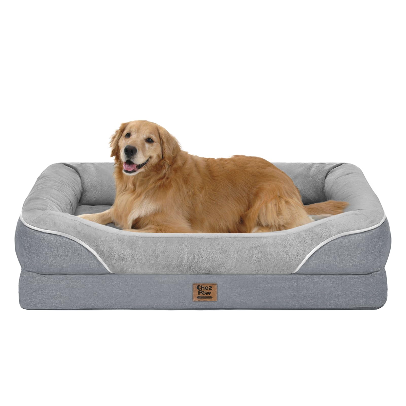 Orthopedic Removable Large Dog Bed -Xl Large Dog Bed With Washable Cover And Removable Bolsters Non-Slip Bottom & Waterproof Pet