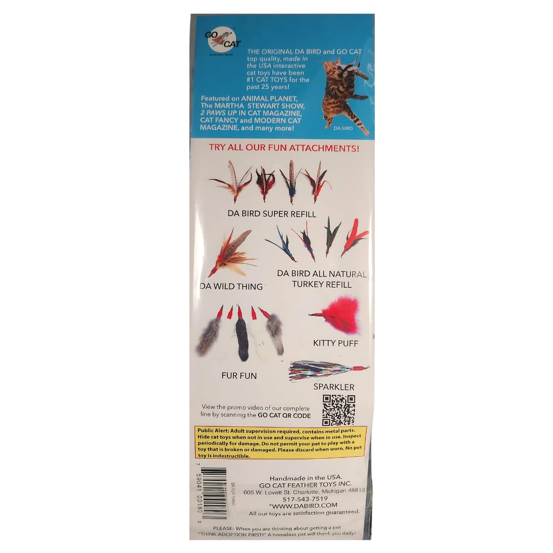 Gocat Da Fur Thing Cat Toy, Rabbit Fur And Feather Toy Stuffed With Catnip