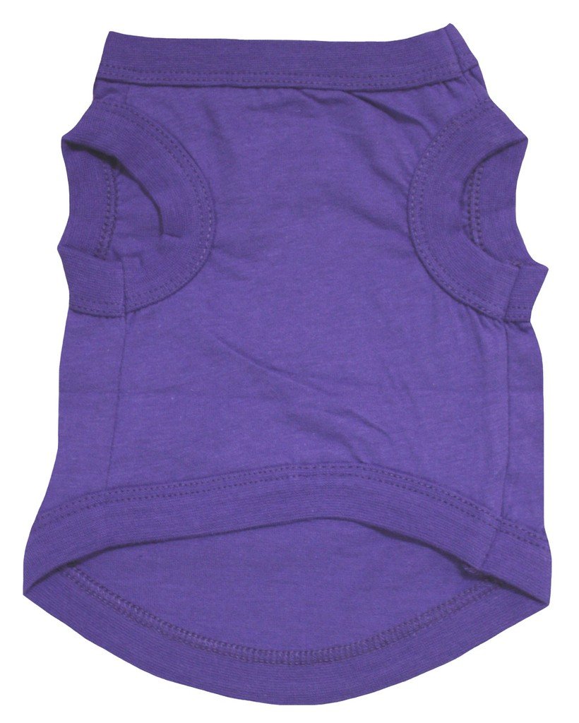 Petitebella Plain Single Color Puppy Dog Shirt (Purple, Small)
