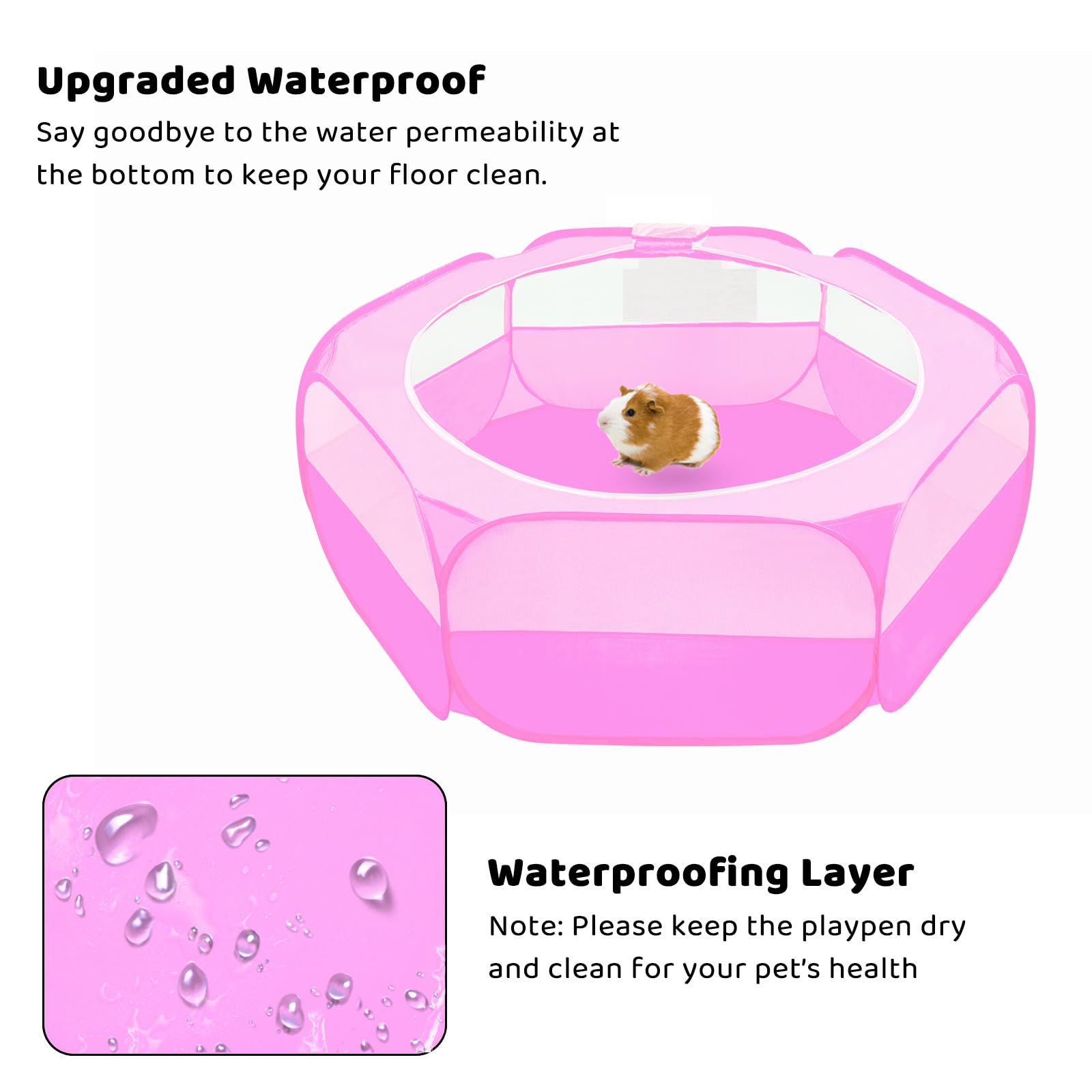 Amakunft Small Animal Pop-Up Playpen with Mesh Cover, 47   x 23.6   x 15   Chicken Brooder Box, Play Pen Indoor Outdoor fo