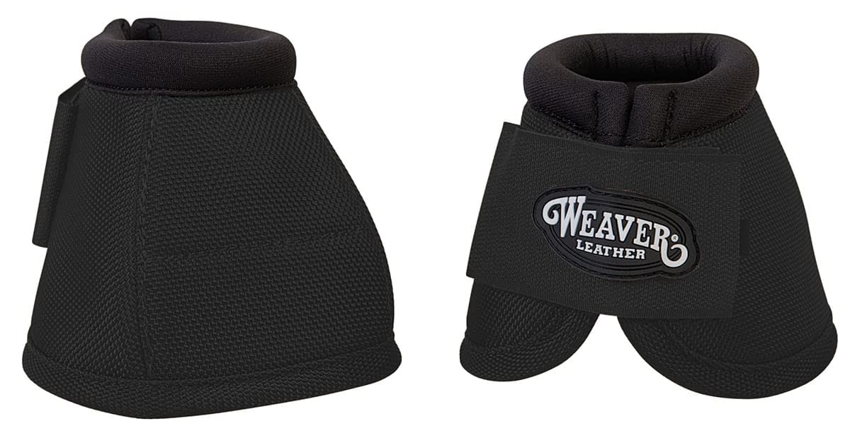Weaver Leather Ballistic No-Turn Bell Boots Black, Small