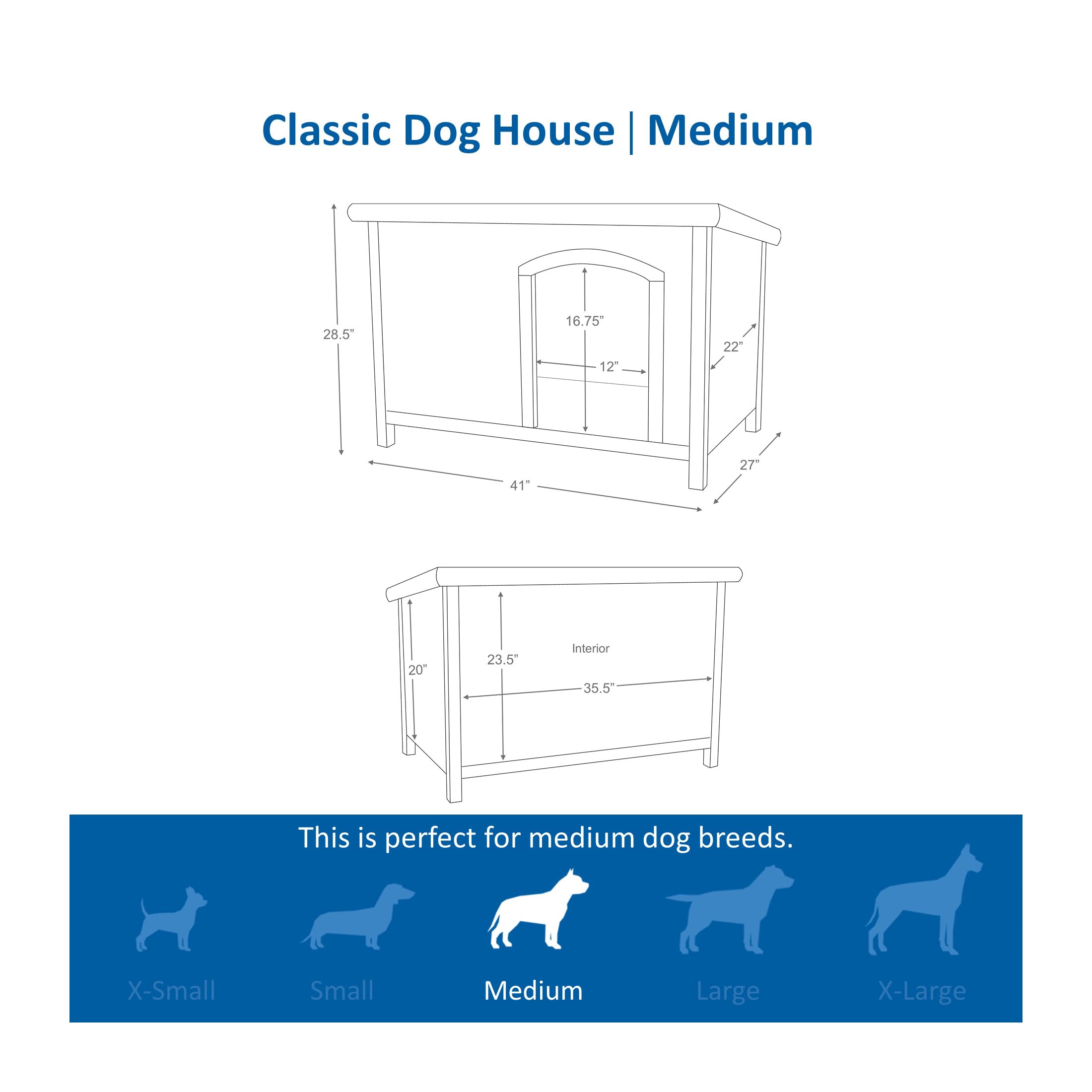 Trixie Pet Products Dog Club House, Large,Glazed Pine,40.75X26.75X28.25 Inch (Pack Of 1),39552