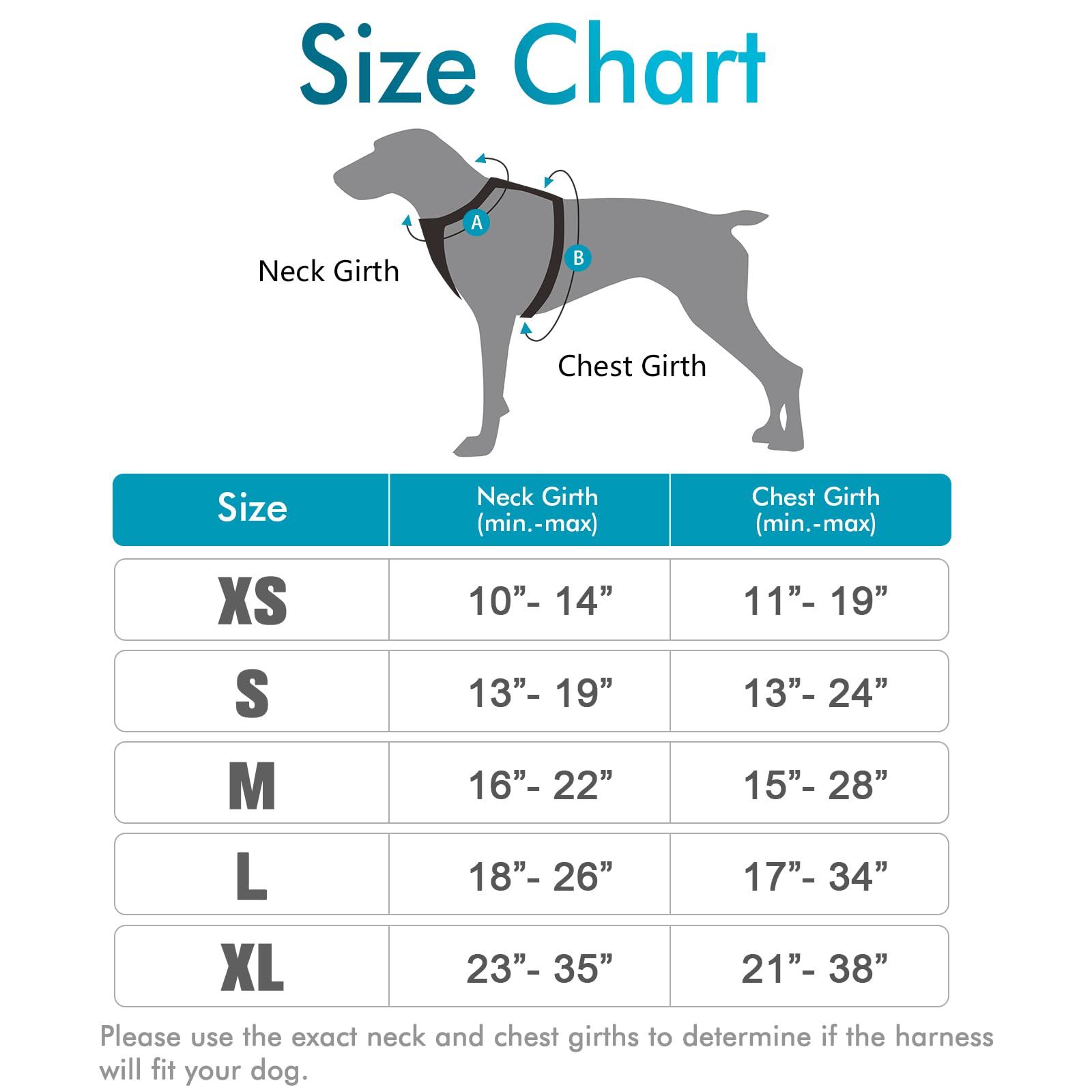 Rabbitgoo Dog Harness, No-Pull Pet Harness With 2 Leash Clips, Adjustable Soft Padded Dog Vest, Reflective No-Choke Pet Oxford Vest With Easy Control Handle For Large Dogs, Teal, Xl