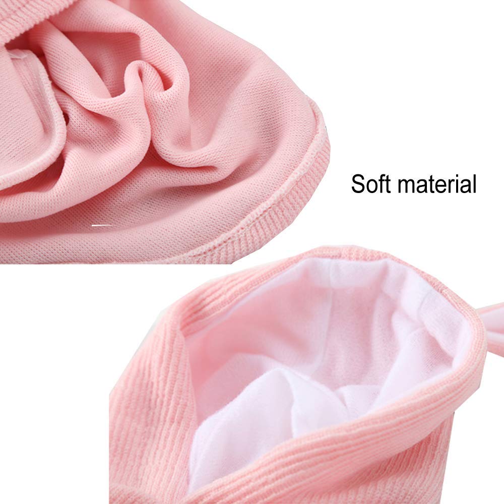 Aniac Pet Hoodie Cat Rabbit Outfit With Bunny Ears Cute Sweatshirt Spring And Autumn Puppy Knitted Sweater Kitty Soft Knitwear (Large, Pink)