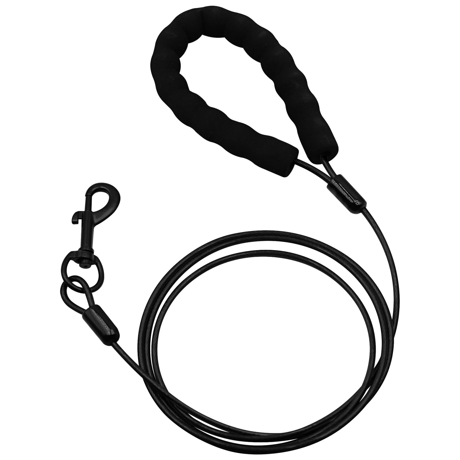 Zhoma Heavy Duty Dog Leashes With Chew Proof And Comfortable Padded Handle 4/5/6 Ft, Steel Metal Safety Lead Rope With Retractab