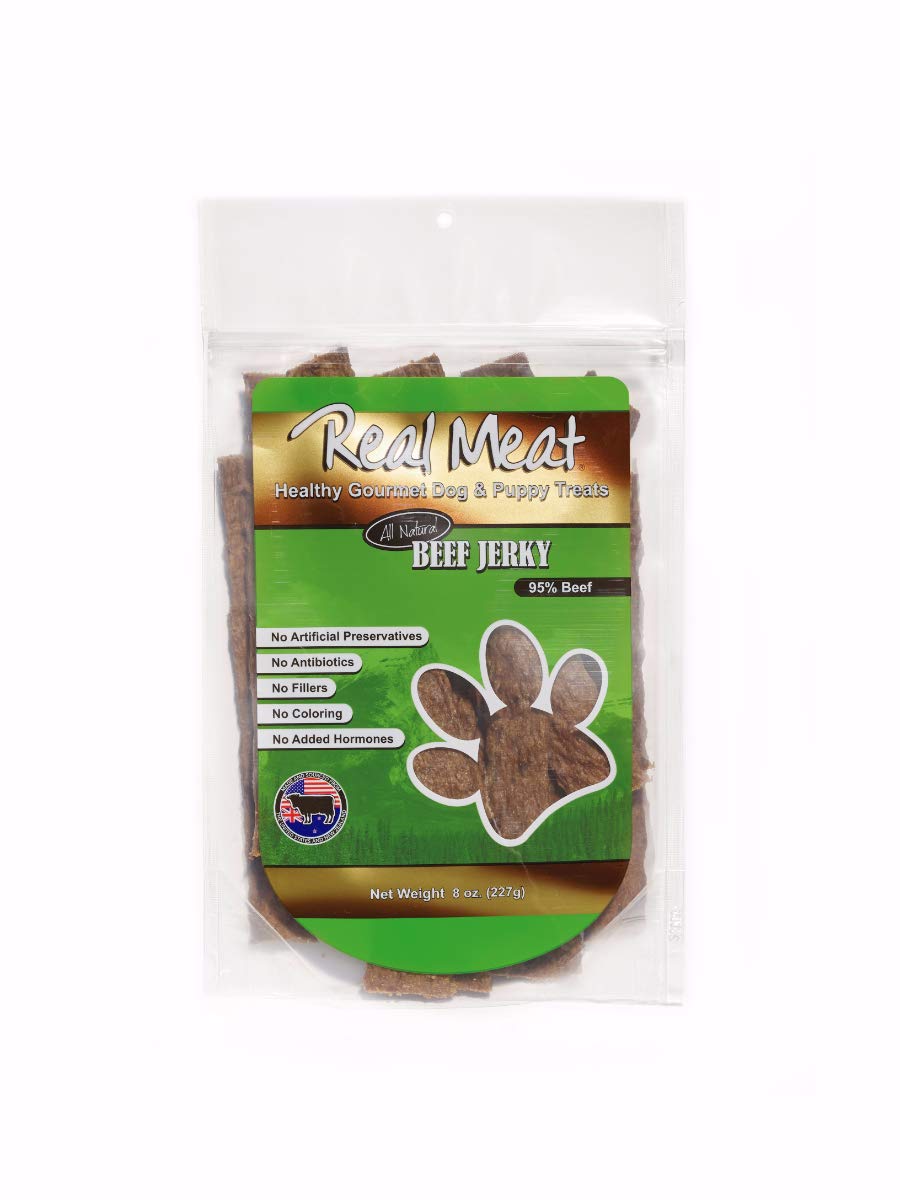 Real Meat Air-Dried Jerky Treats, Free-Range, All-Natural (Beef Stix, 8Oz)