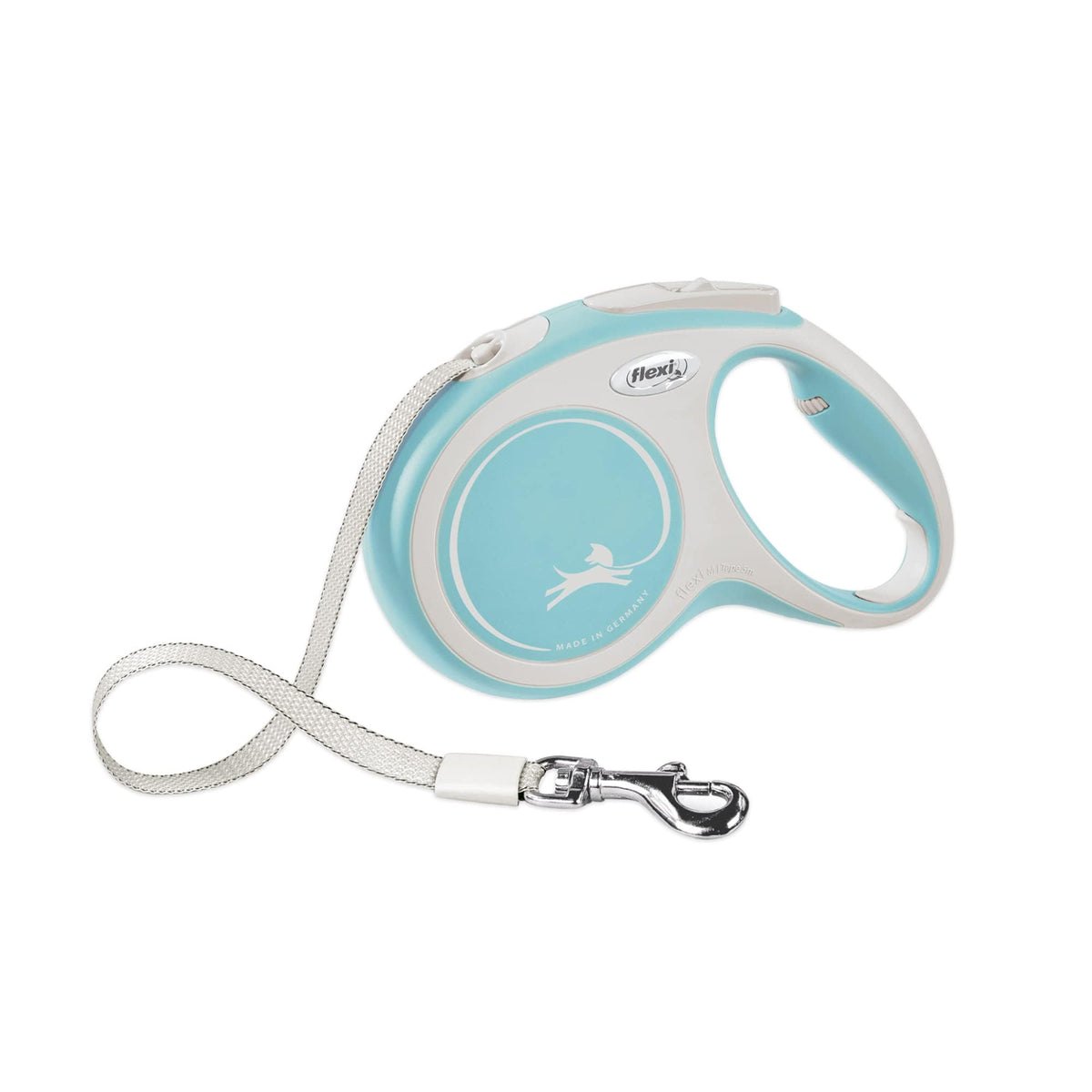 Flexi New Comfort Retractable Dog Leash (Tape), Ergonomic, Durable And Tangle Free Pet Walking Leash For Dogs Up To 132 Lbs, 16 Ft, Large, Blue/Pastel