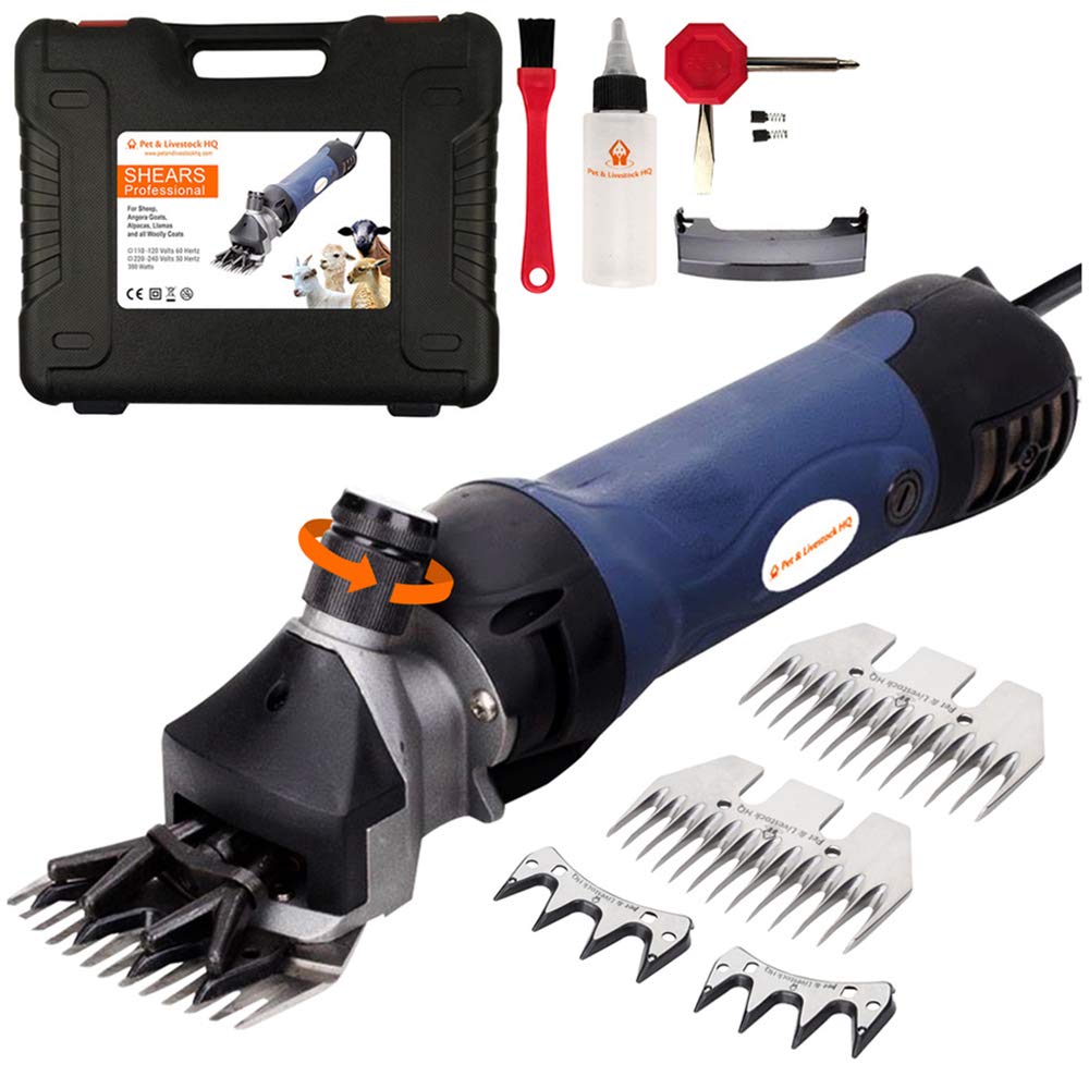 Sheep Shears Heavy Duty - Professional Electric Clippers Farm Livestock - Shearing Machine Hair Cutting Kit For Grooming (2 Blades Included)