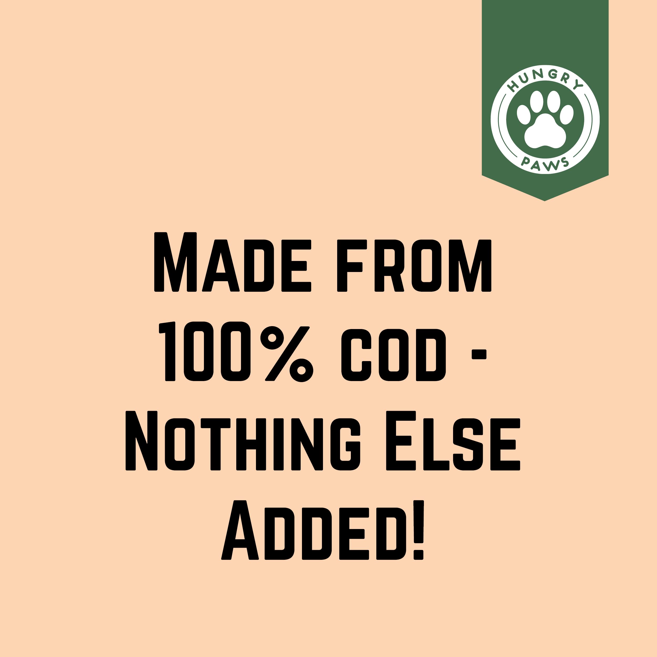 Hungry Paws Cod Fish Wafer Dog Treat - Omega-3 Rich Snack, 1 Pound