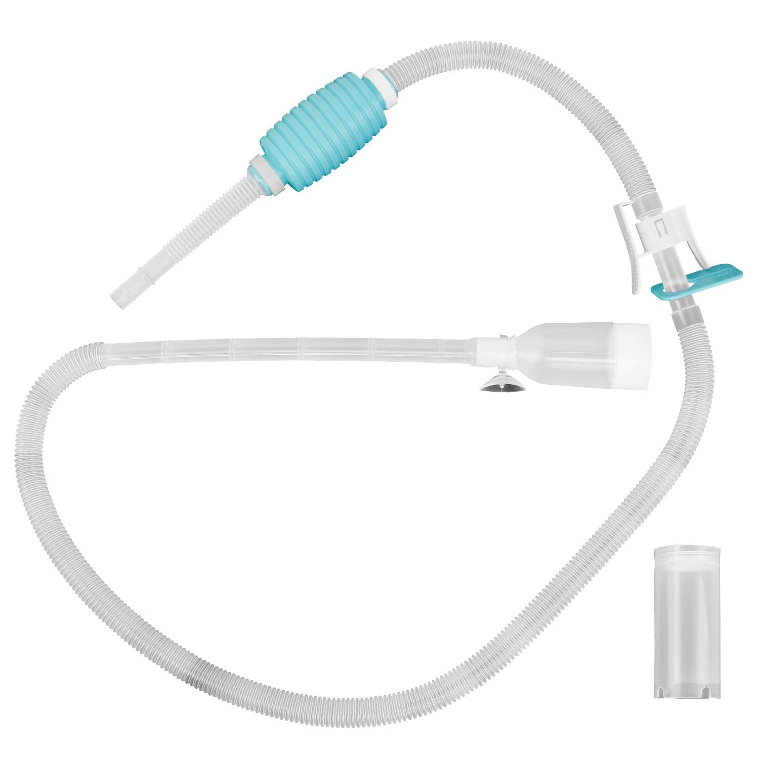 TERA PUMP 2 Pack Fish Tank Gravel Cleaner Siphon - Manual Water Pump for 10-20 Gallon Aquariums - BPA-Free Water Change Siphon H