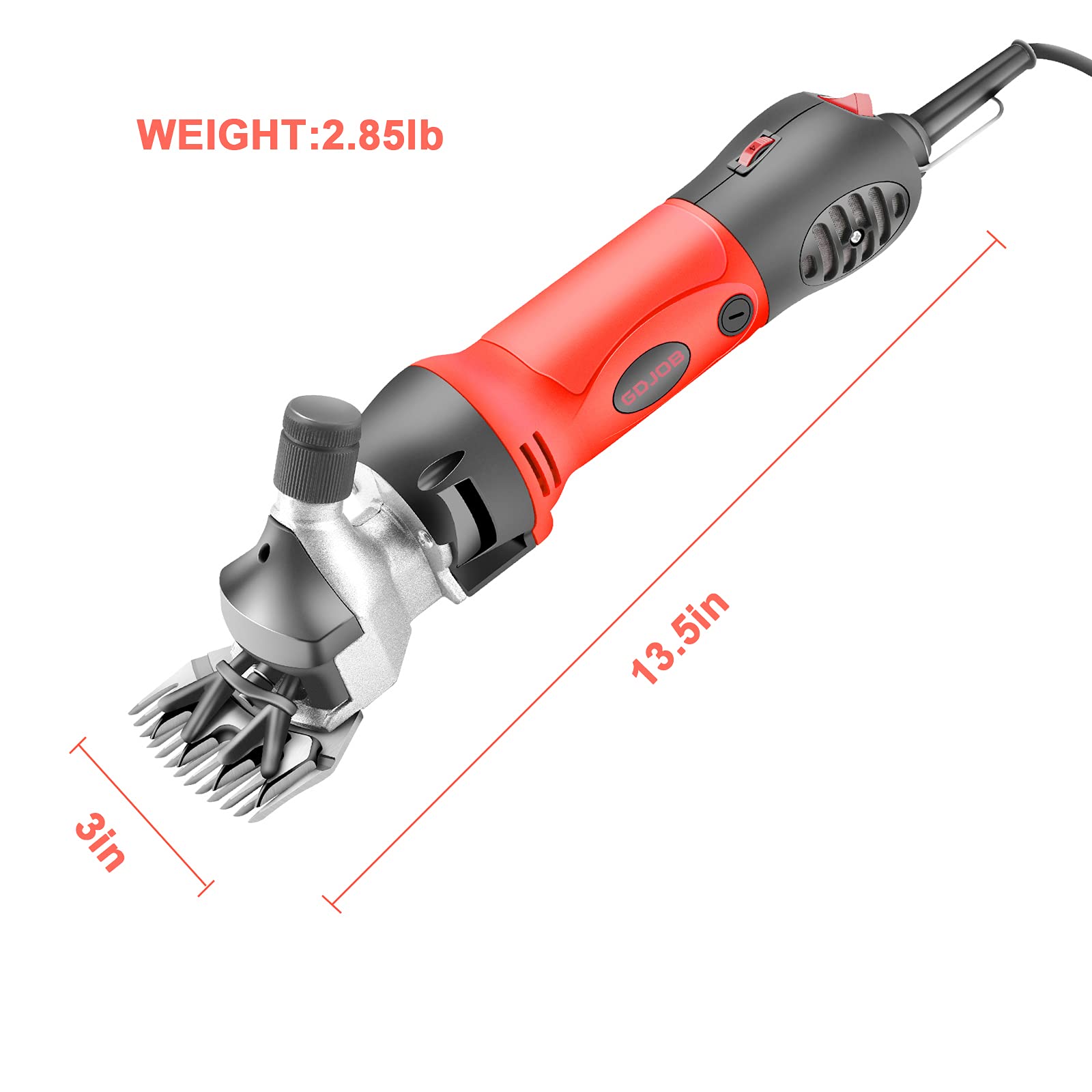 Sheep Shears,500W Professional Electric Sheep Shearing Clippers, 6 Speed Heavy Duty Farm Livestock Grooming Kit For Sheep Alpacas Goats And Thick Coat Animals Haircut