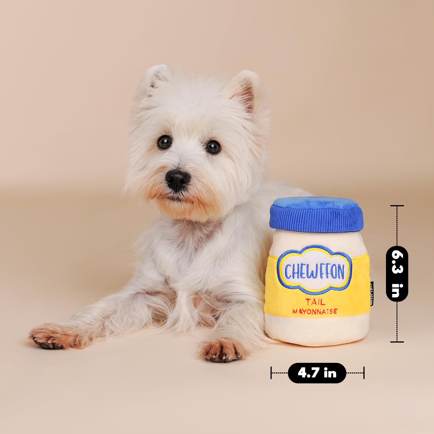 Chewffon Dog Enrichment Toys, Interactive Mayonnaise Jar Puzzle, Snuffle Toy For Mental Stimulation, Hide And Seek Crinkle Toy F
