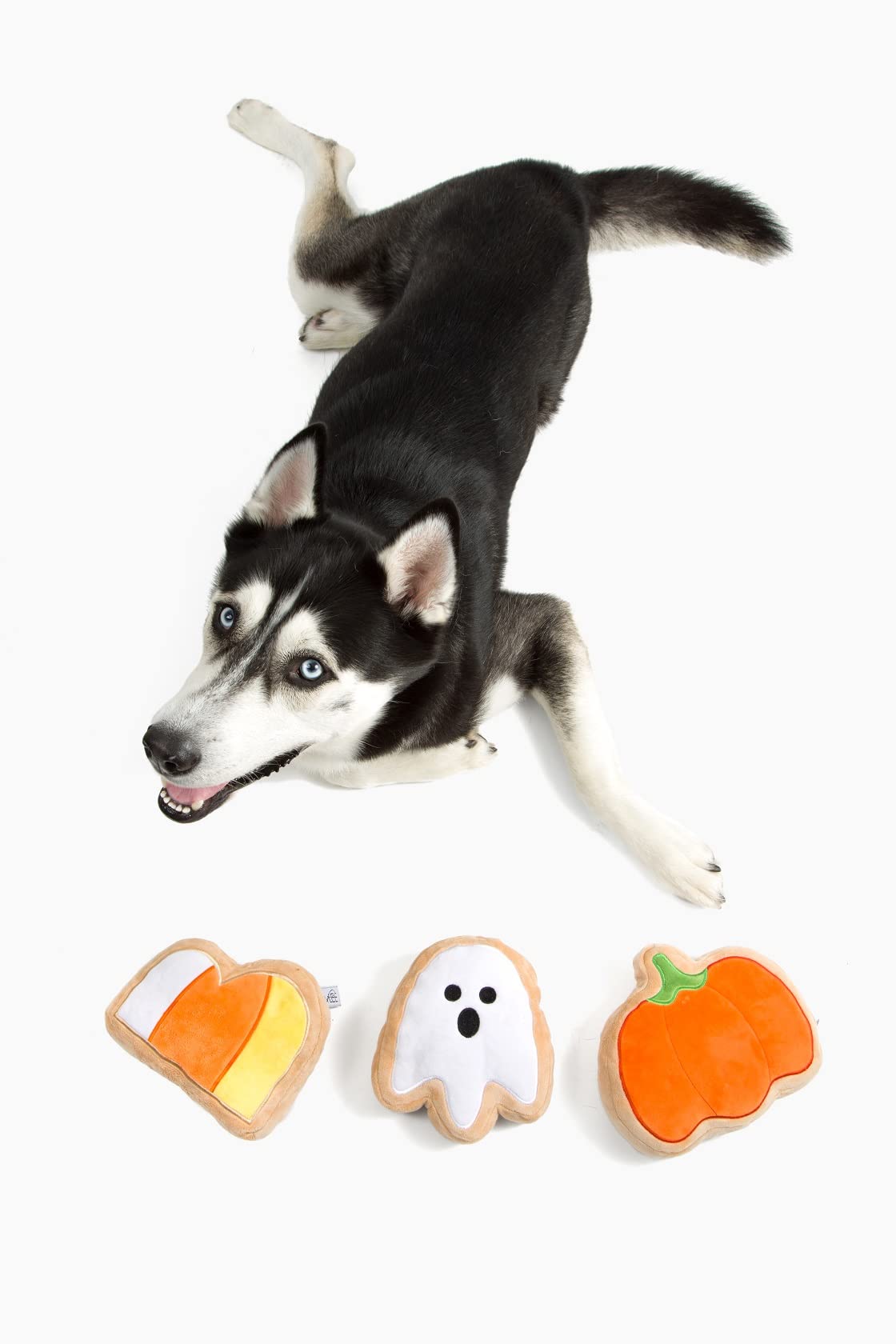 Midlee Boo Sugar Cookie Halloween Plush Dog Toys (Large)