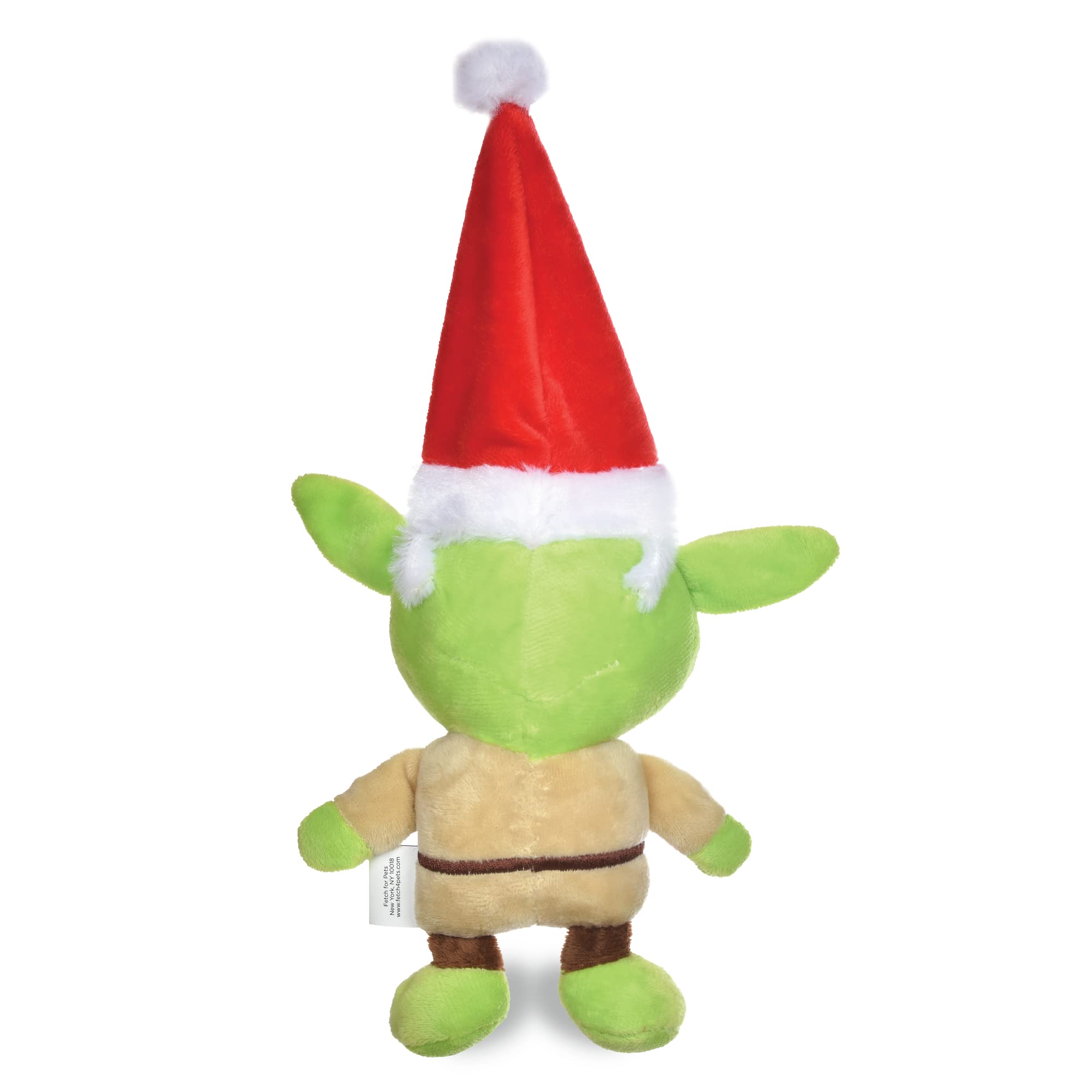 STAR WARS Dog Toy Yoda Dog Toy for Holidays | Santa Yoda Squeaky Dog Toy Chew Toy | Holiday Dog Toy Plush Toys for Dogs | 6 Inch