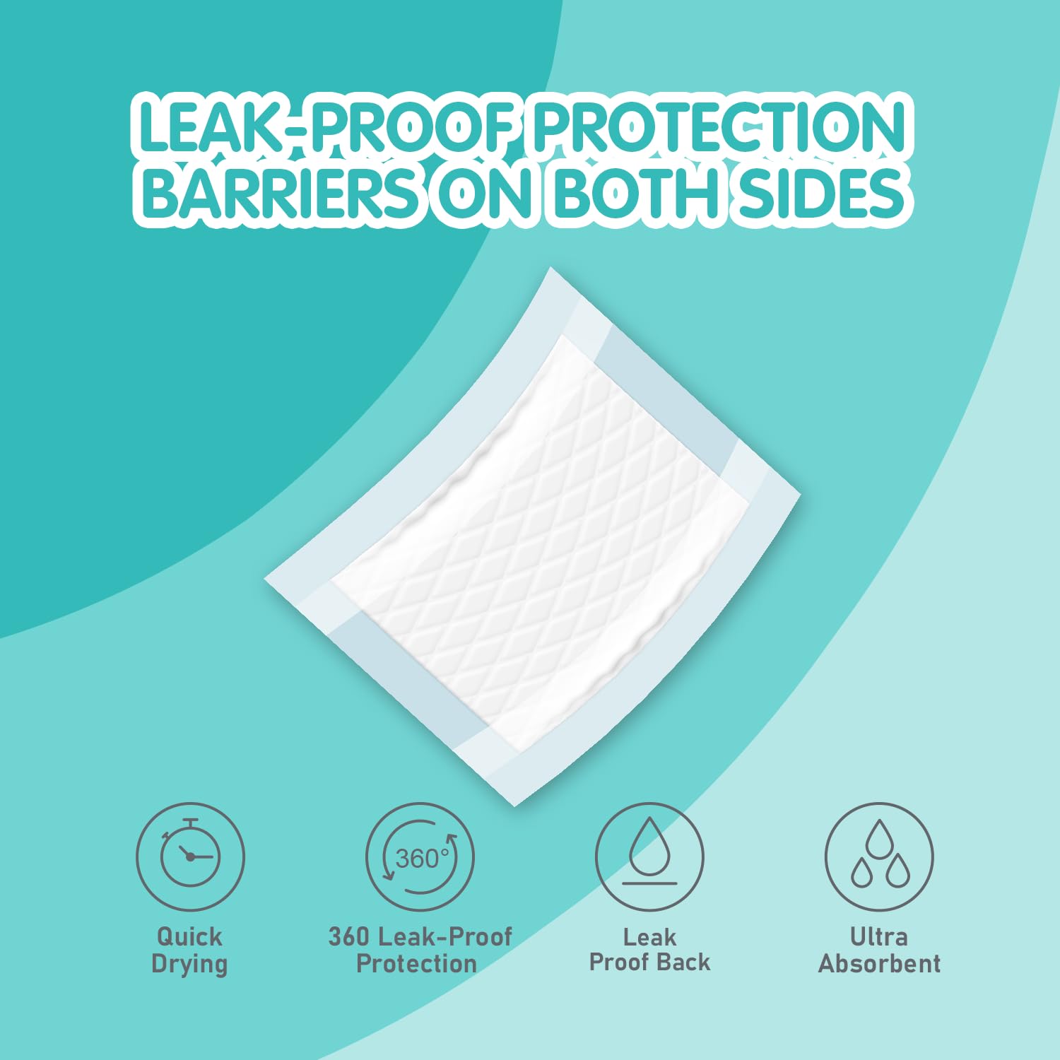 Cocoyo Booster Pads, Xs/S Size With Side Lead Proof, 100 Count