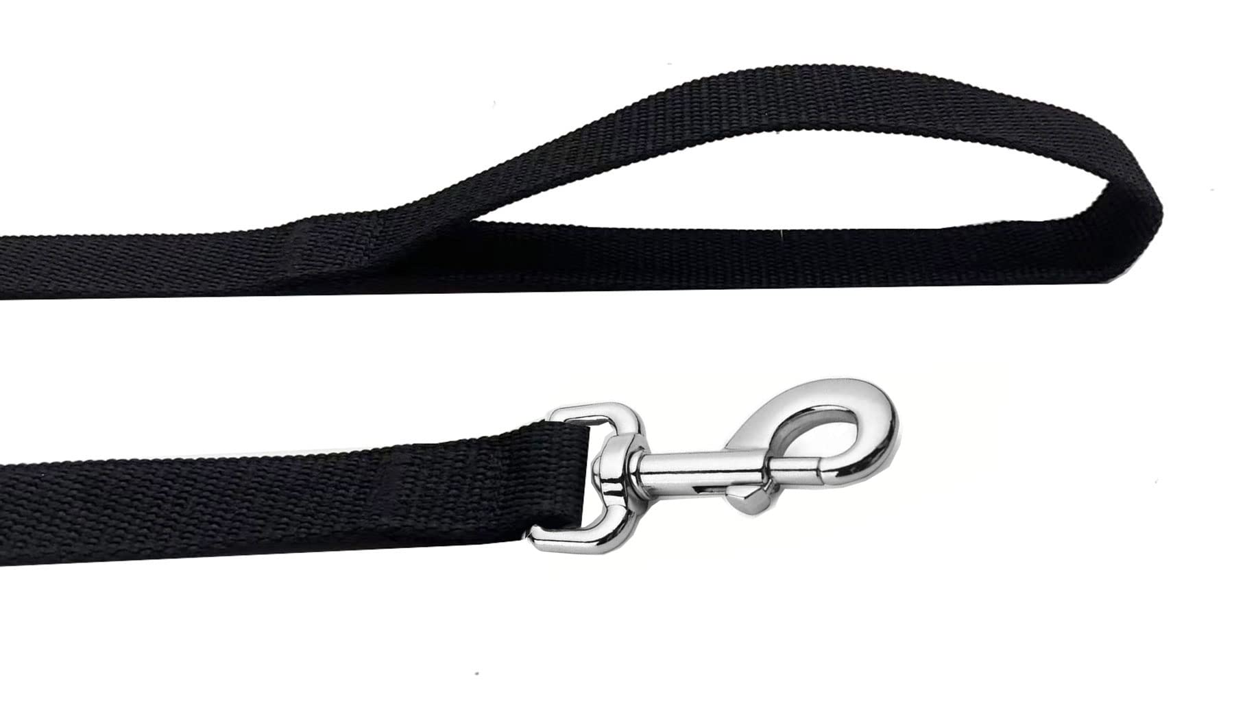 Strong Nylon Dog Leash, 4FT/ 5 FT/ 6FT Dog Leashes for Medium Large Dogs (4 FT, Black)